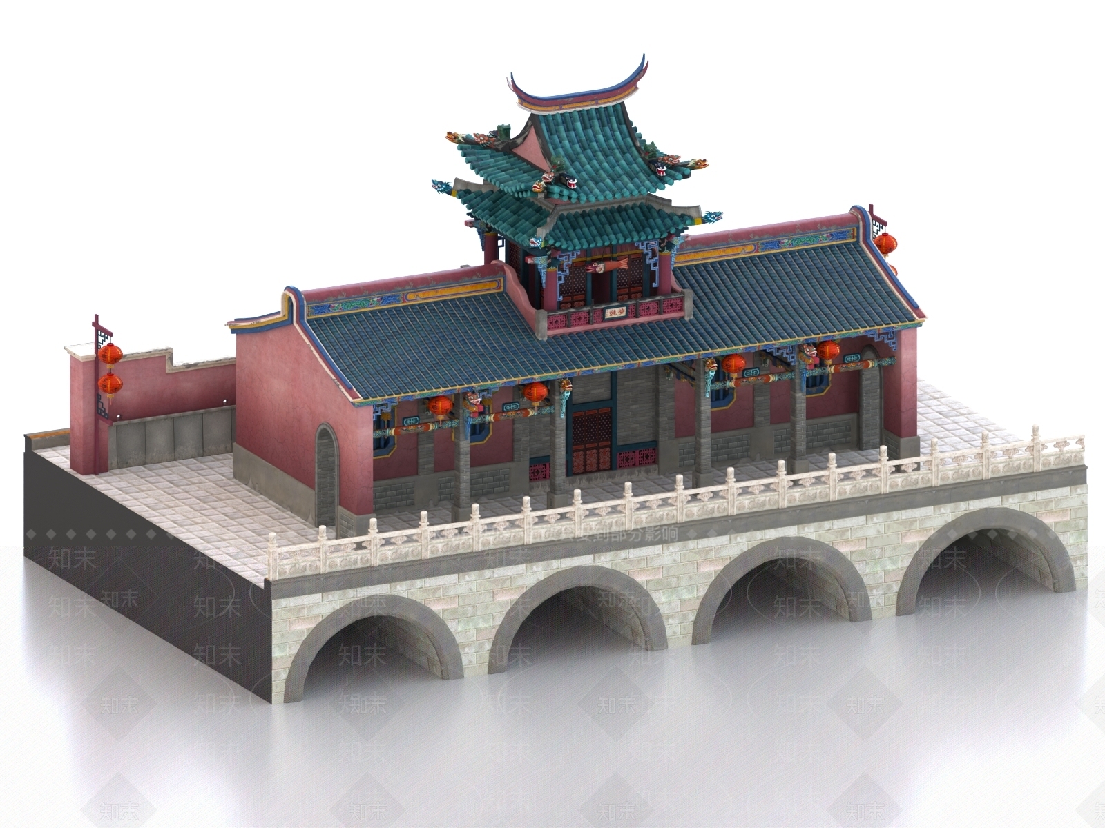中式古建3D模型下载【ID:1170896119】