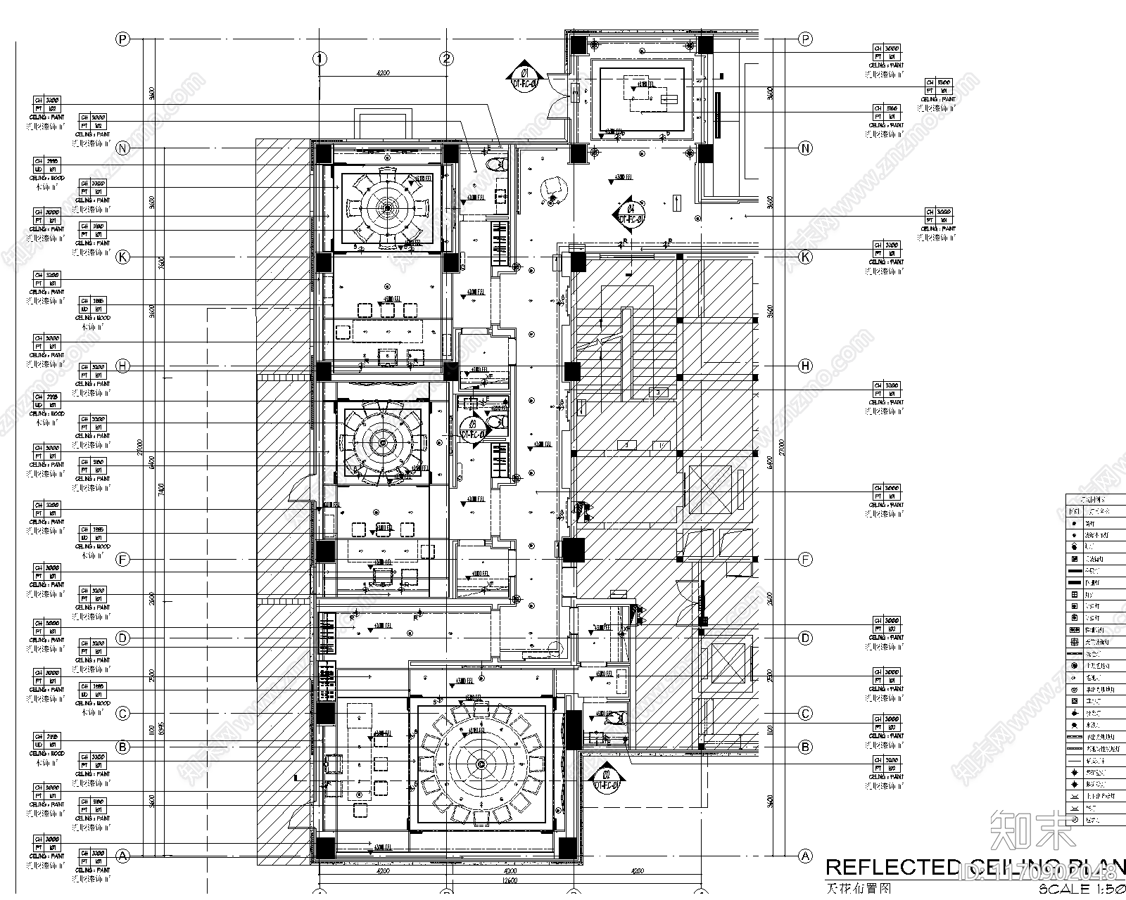 现代新中式酒店cad施工图下载【ID:1170902048】