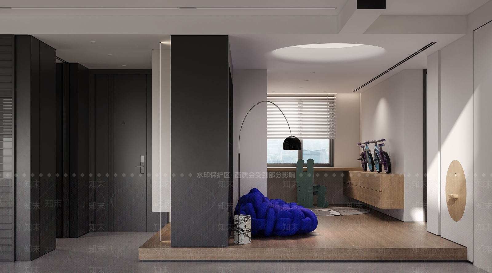 现代极简儿童娱乐室3D模型下载【ID:1170906224】