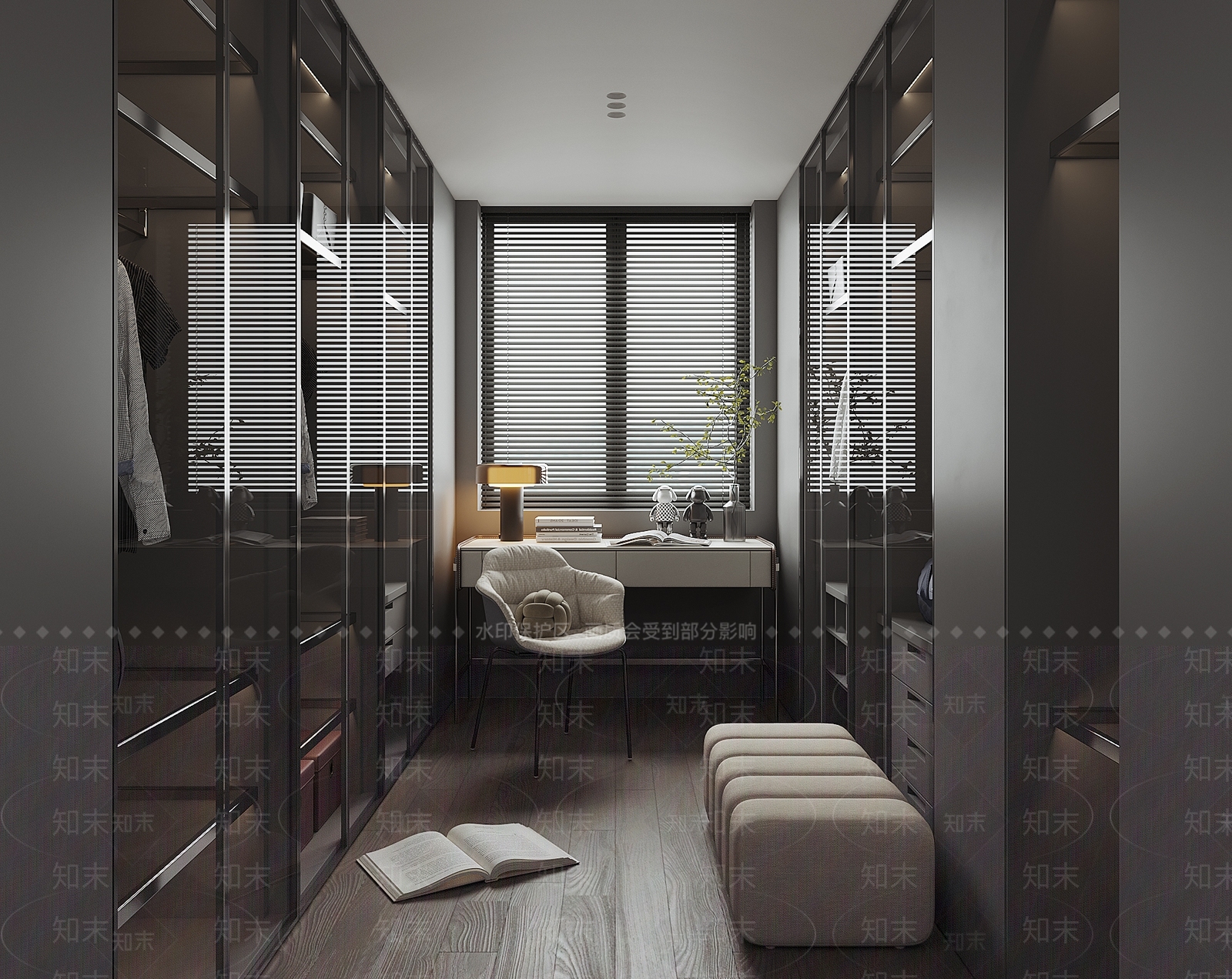 现代衣帽间SU模型下载【ID:1170906531】