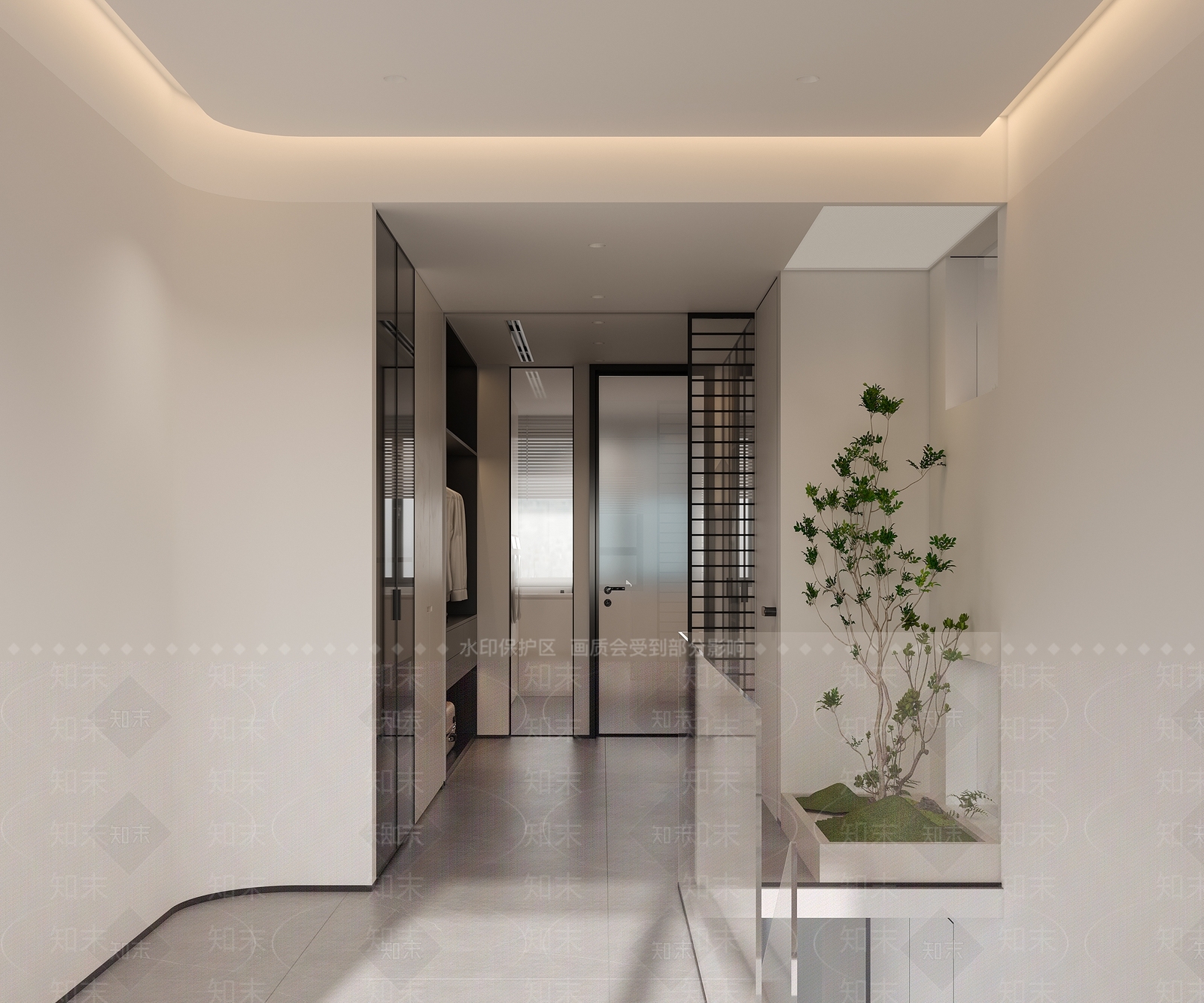 现代极简衣帽间3D模型下载【ID:1170907335】