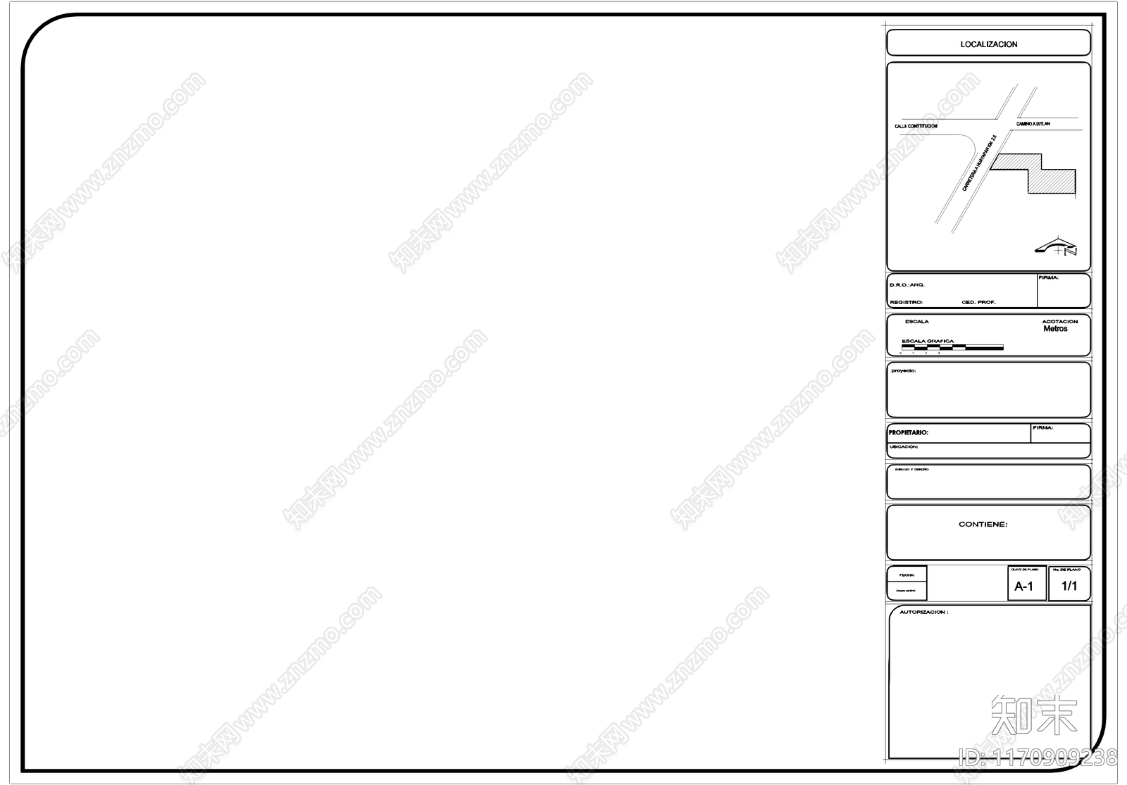 现代图框施工图下载【ID:1170909238】