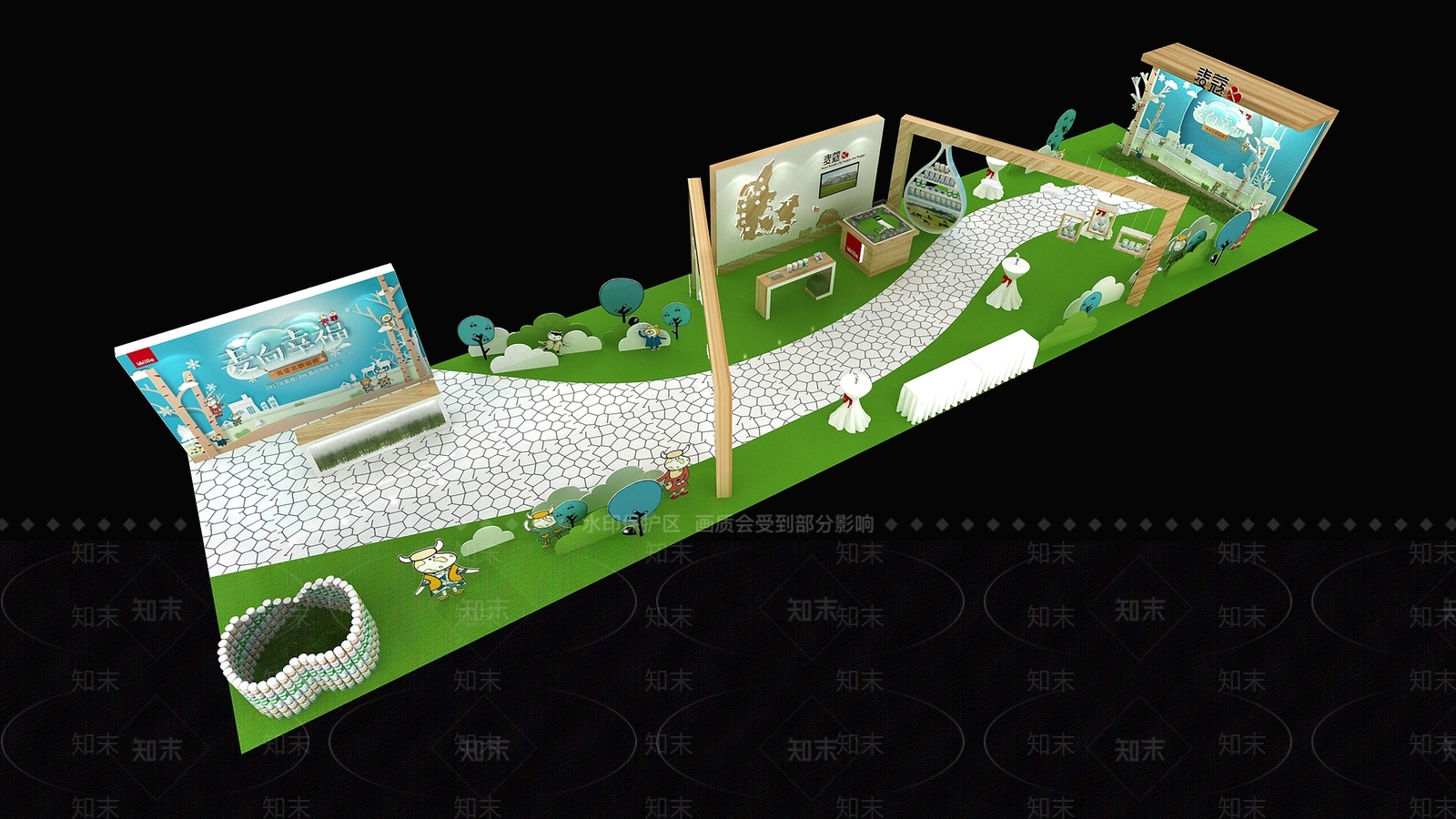 现代美陈3D模型下载【ID:1170911134】_知末3d模型网