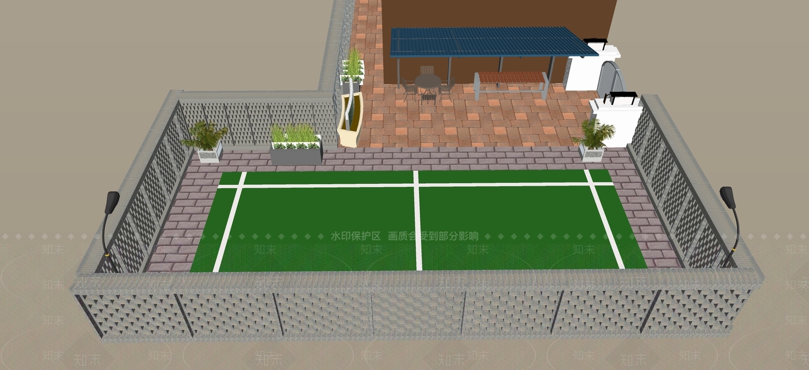 现代体育建筑SU模型下载【ID:1170911258】