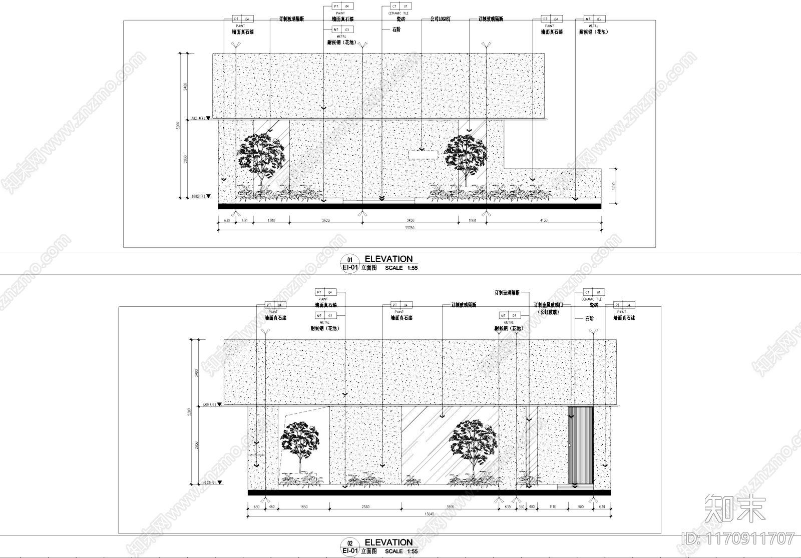 现代整体办公空间cad施工图下载【ID:1170911707】