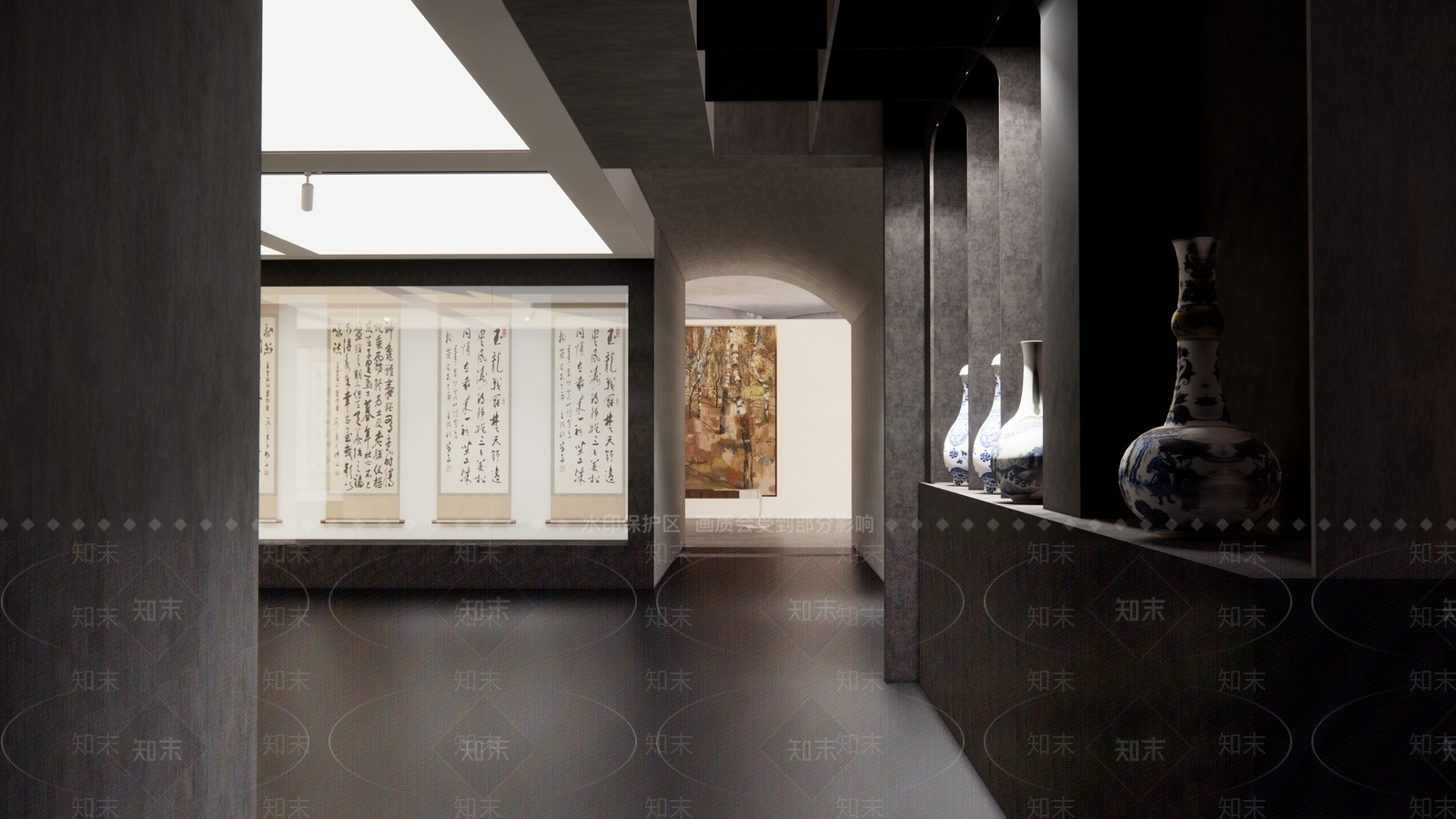 现代博物馆SU模型下载【ID:1170935430】