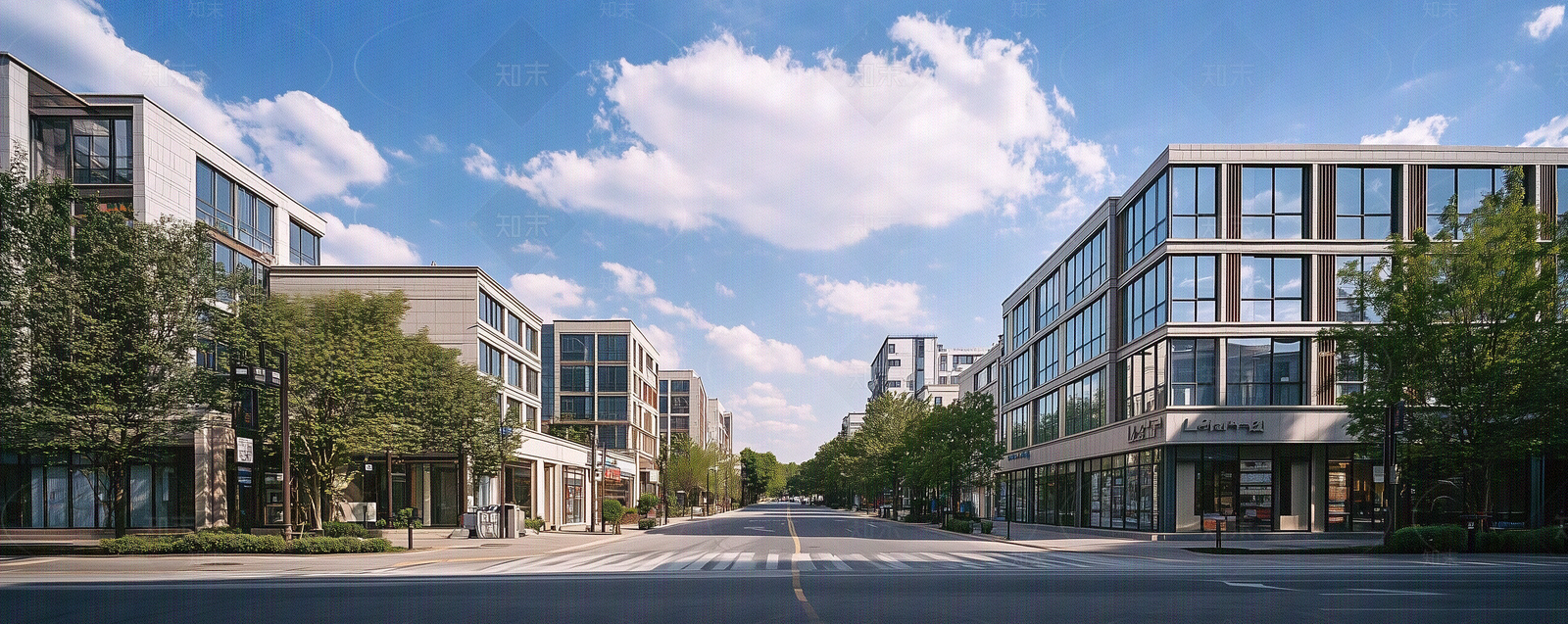 现代街道外景贴图下载【ID:1170916376】