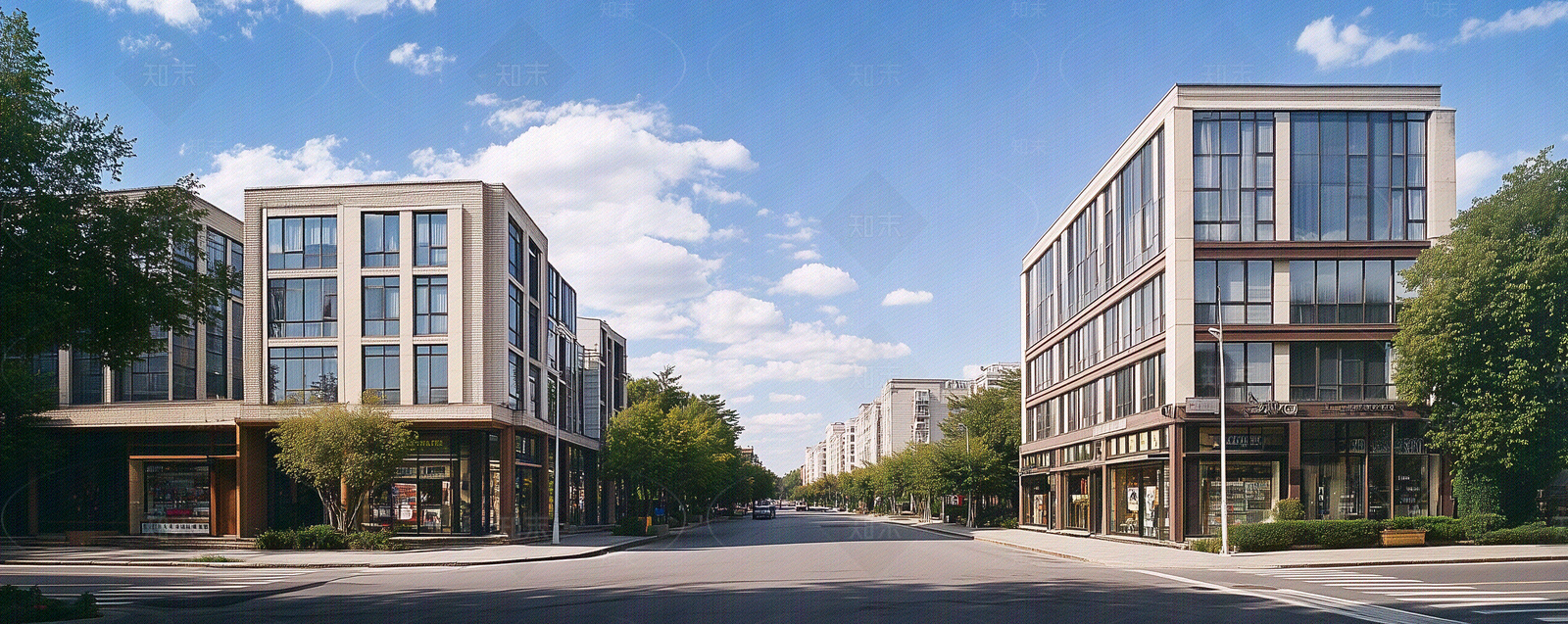 现代街道外景贴图下载【ID:1170916367】