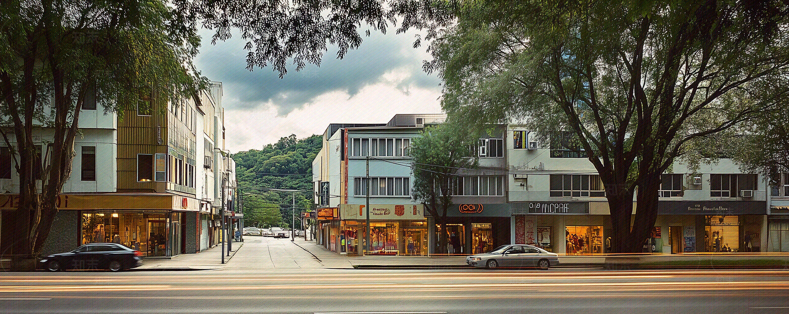 现代街道外景贴图下载【ID:1170917380】