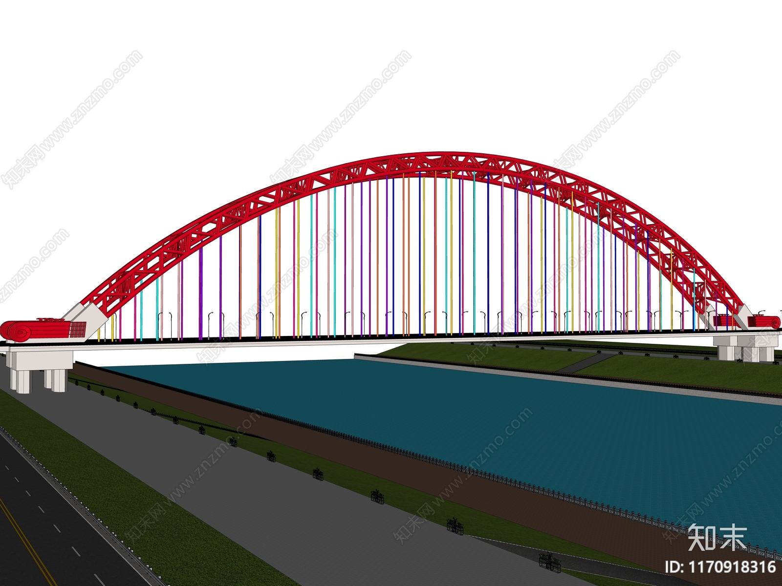 现代大桥SU模型下载【ID:1170918316】