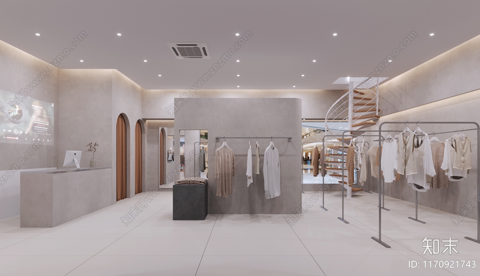 现代服装店3D模型下载【ID:1170921743】