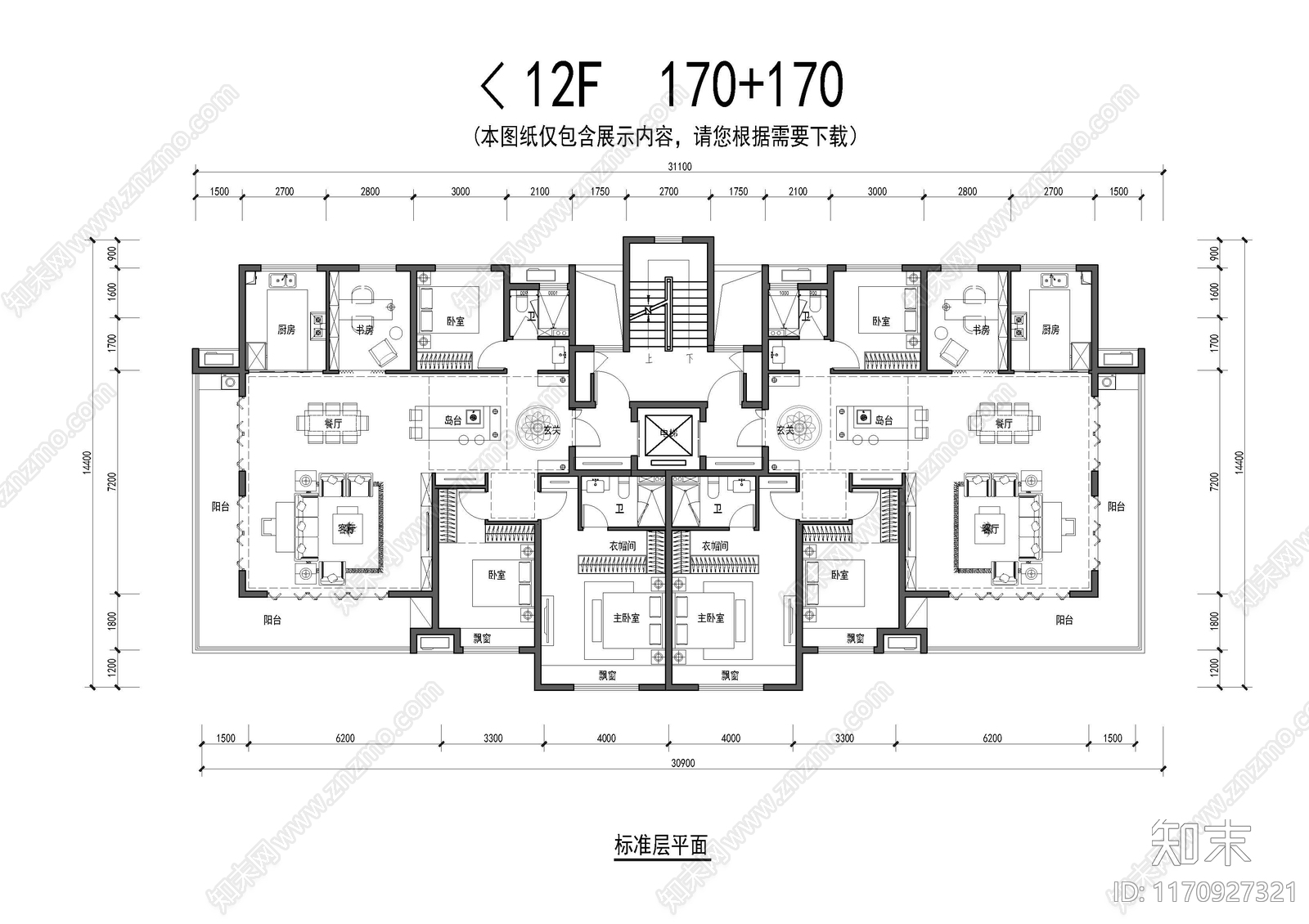 建筑平面图施工图下载【ID:1170927321】