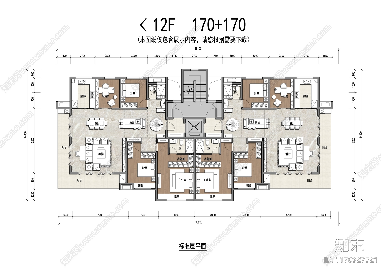 建筑平面图施工图下载【ID:1170927321】