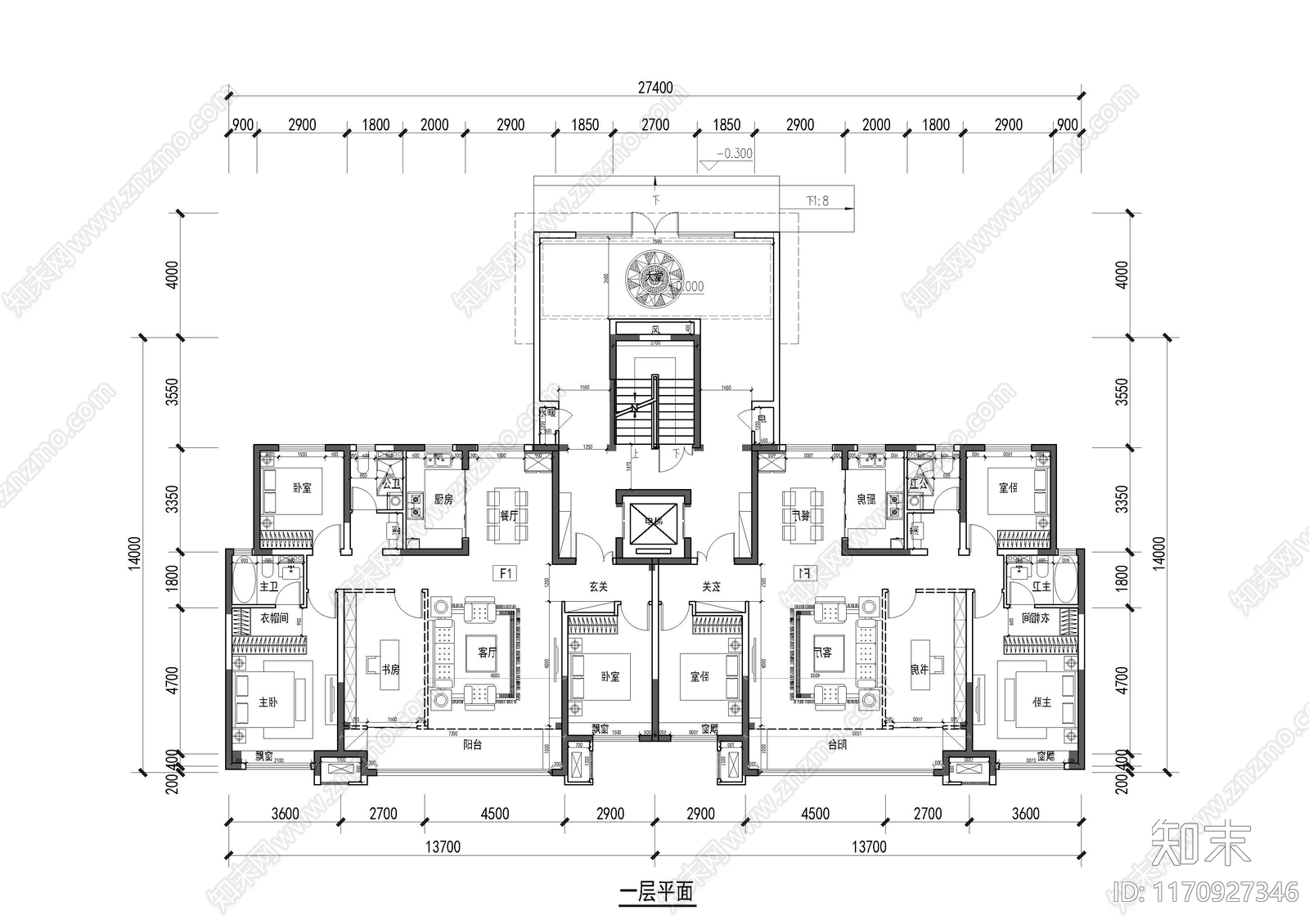 建筑平面图施工图下载【ID:1170927346】