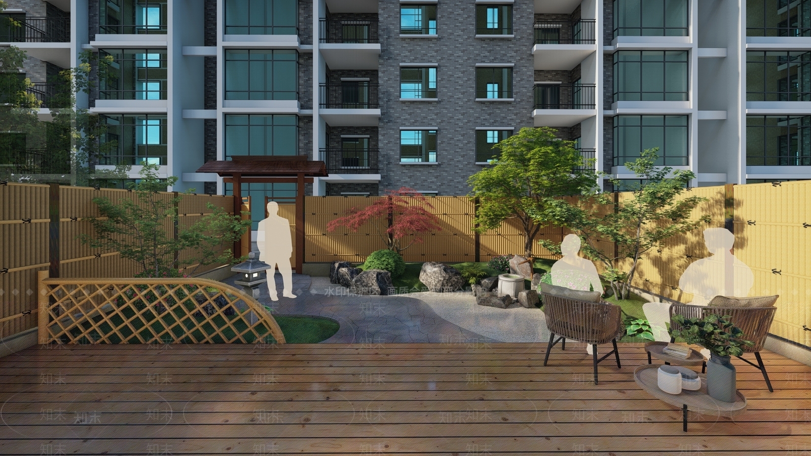 日式禅意别墅庭院SU模型下载【ID:1170930572】