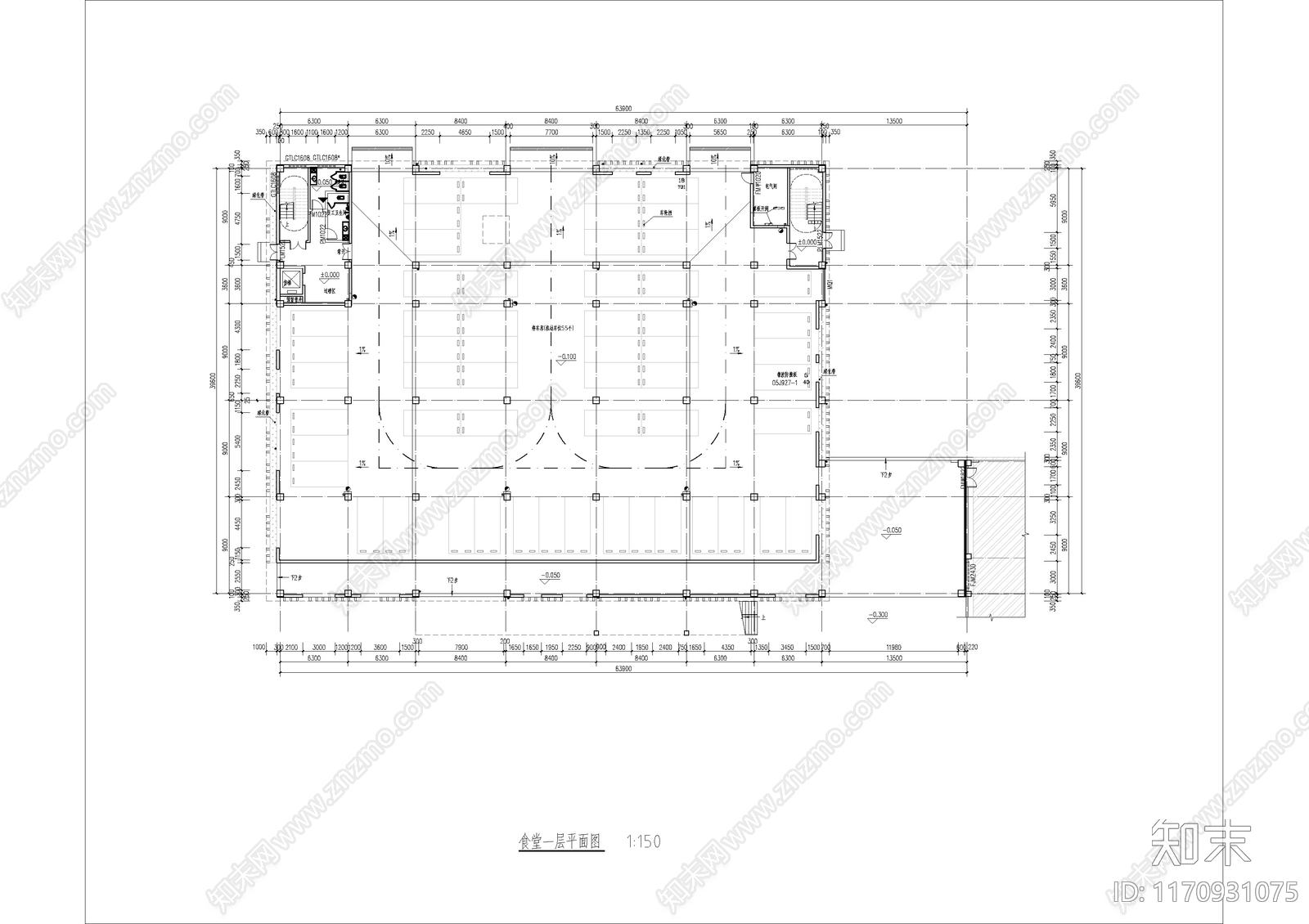 现代学校建筑cad施工图下载【ID:1170931075】