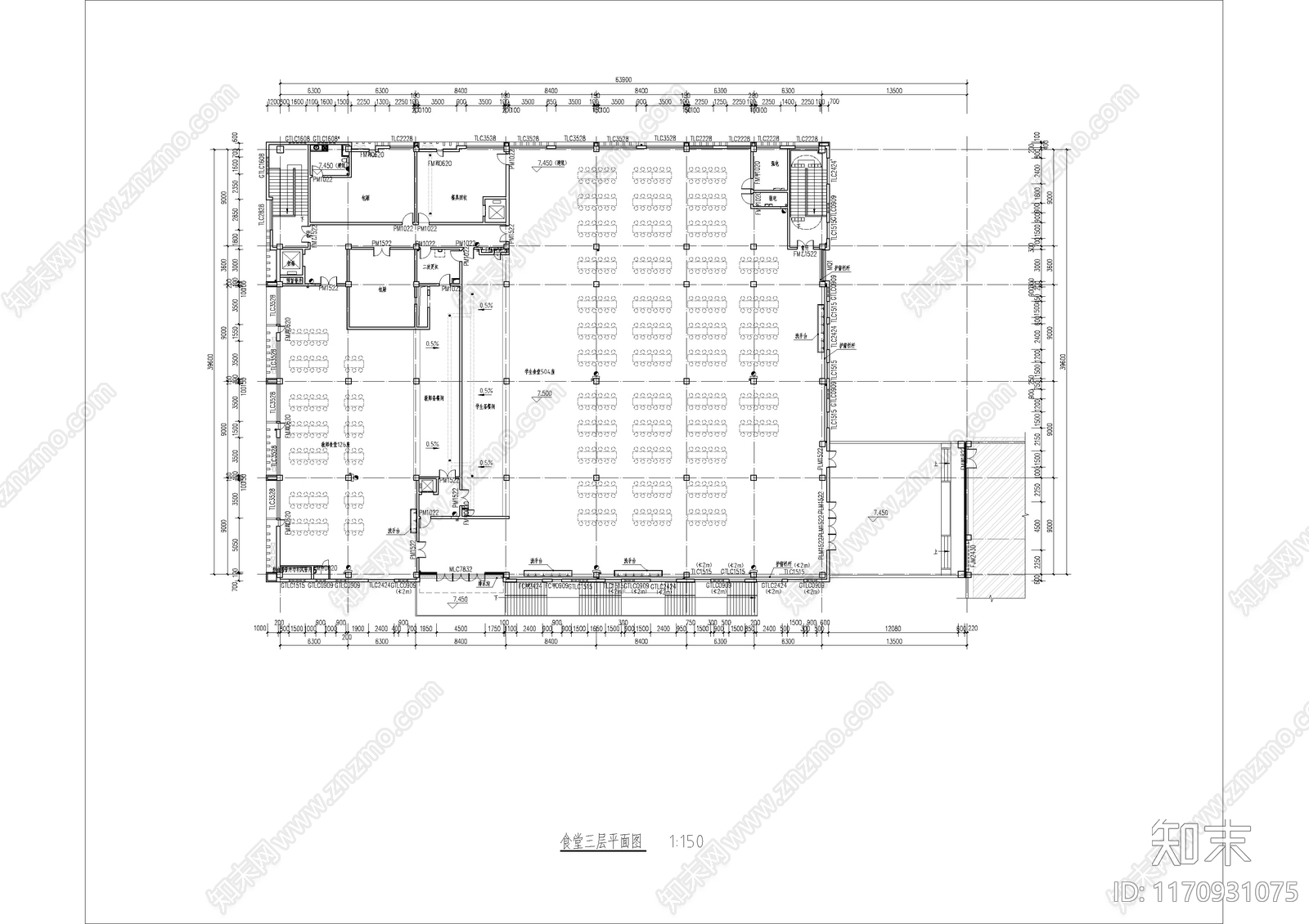 现代学校建筑cad施工图下载【ID:1170931075】