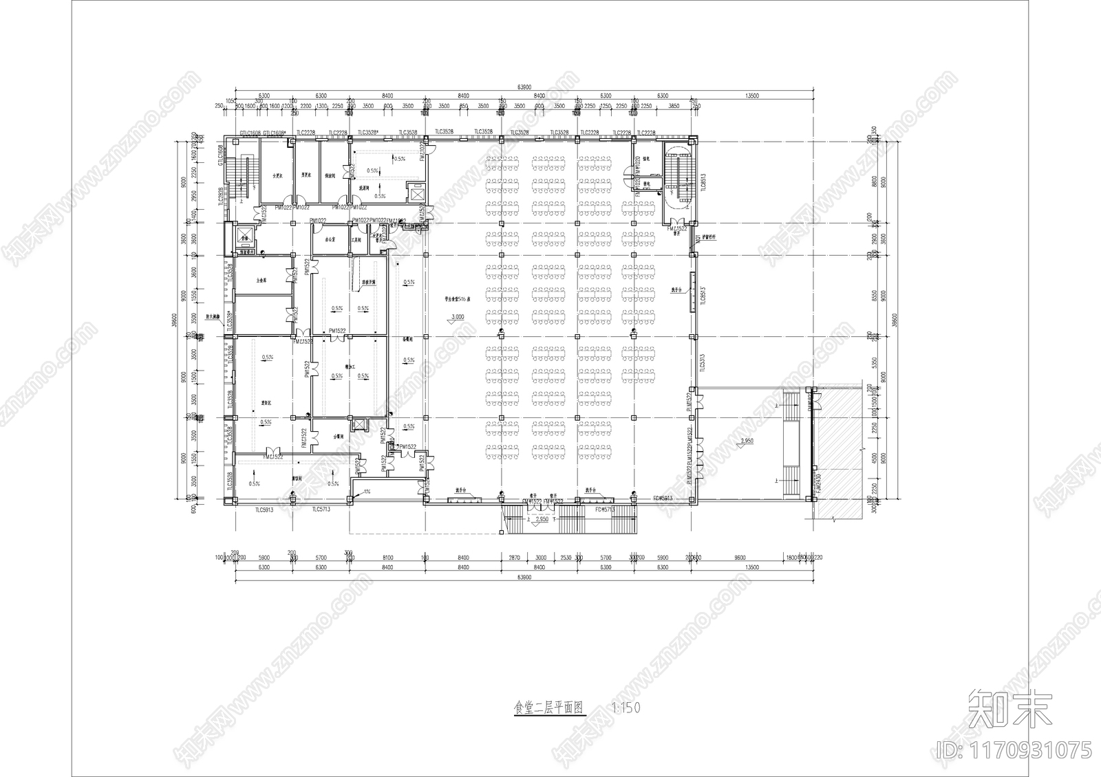 现代学校建筑cad施工图下载【ID:1170931075】