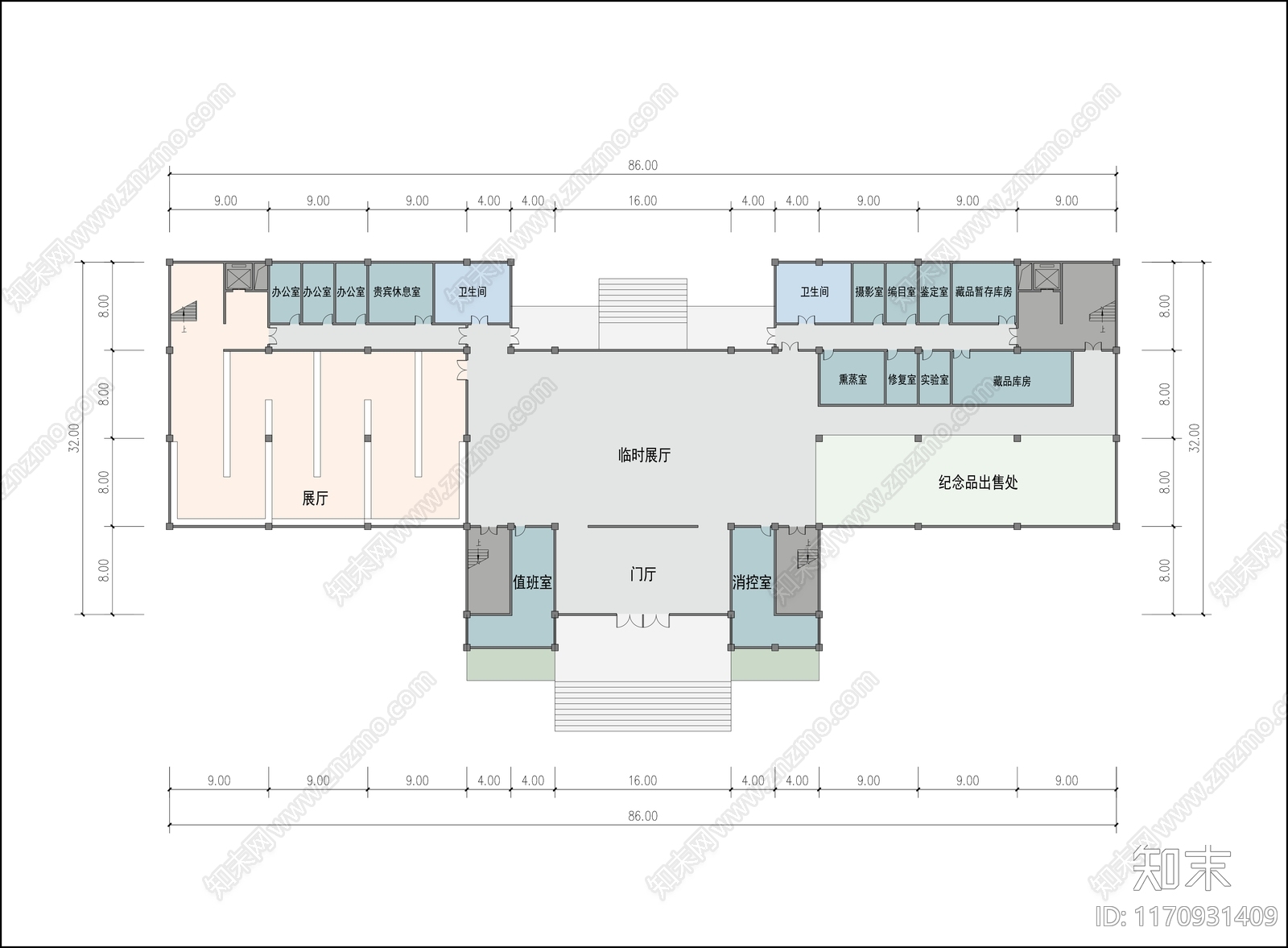 现代博物馆建筑施工图下载【ID:1170931409】