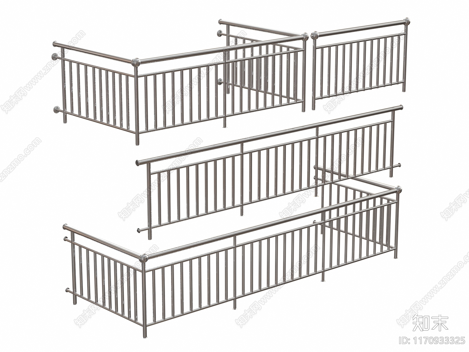 现代栏杆3D模型下载【ID:1170933325】