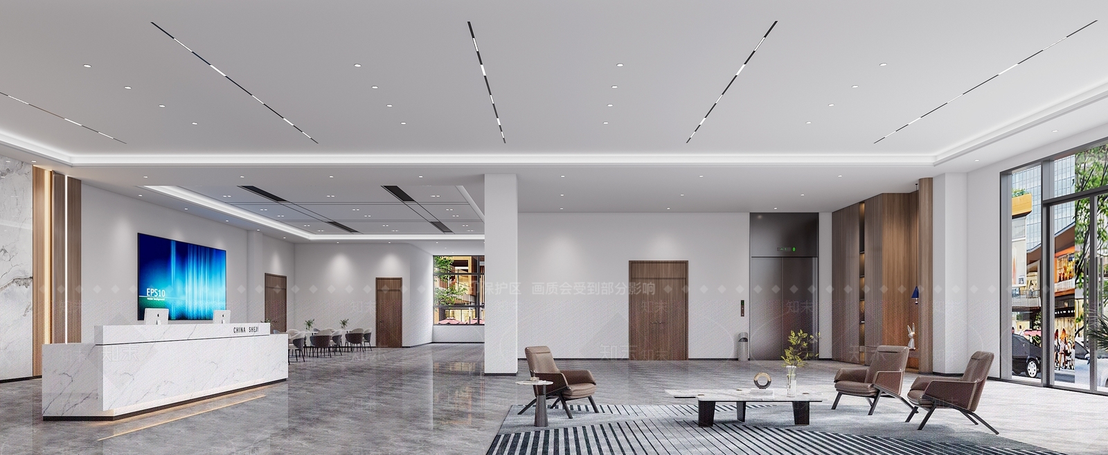 现代新中式接待室3D模型下载【ID:1170962060】