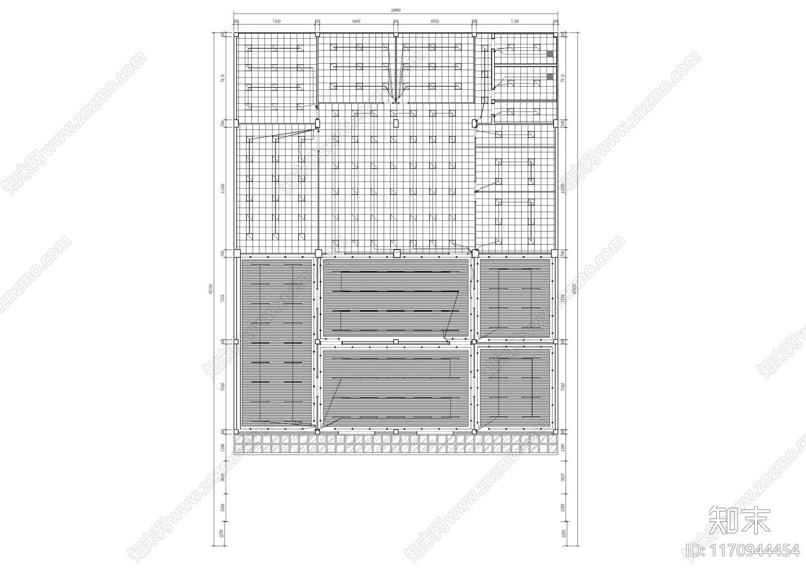 现代办公室cad施工图下载【ID:1170944454】