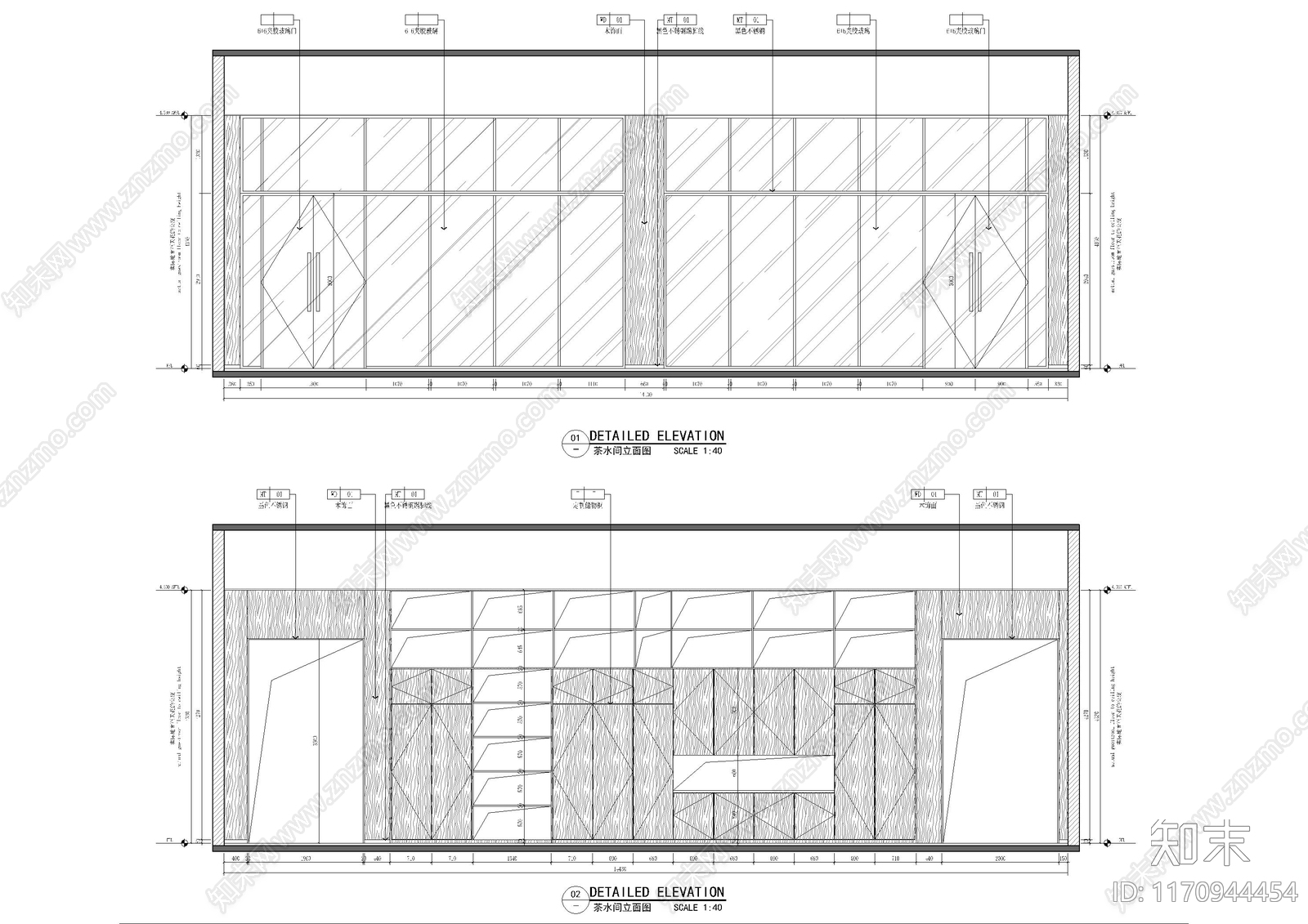 现代办公室cad施工图下载【ID:1170944454】