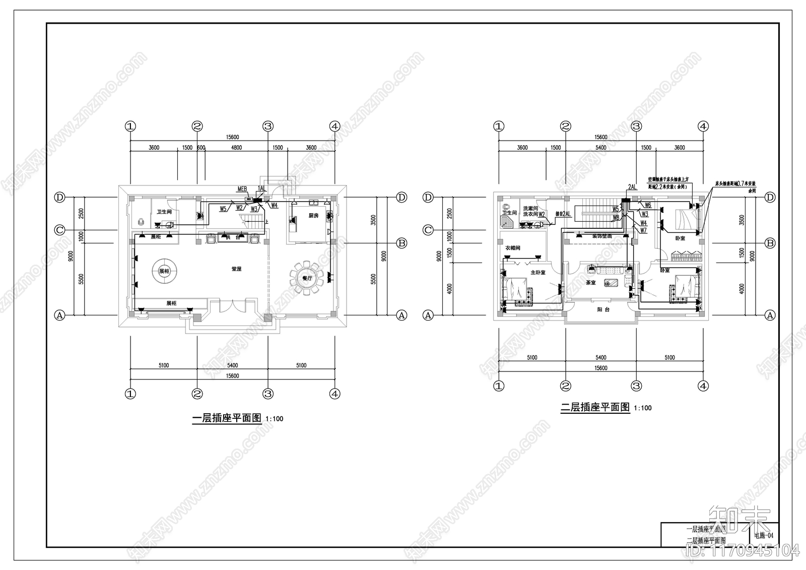 电气图cad施工图下载【ID:1170945104】