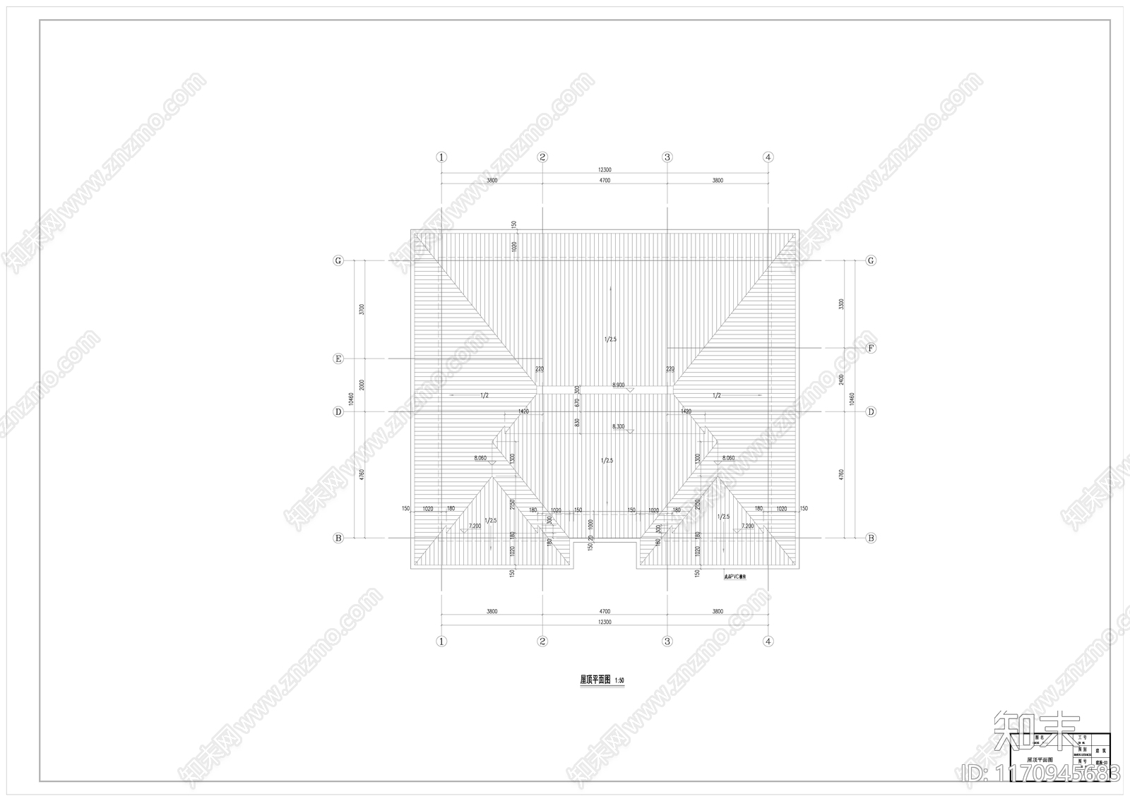 现代别墅建筑cad施工图下载【ID:1170945683】