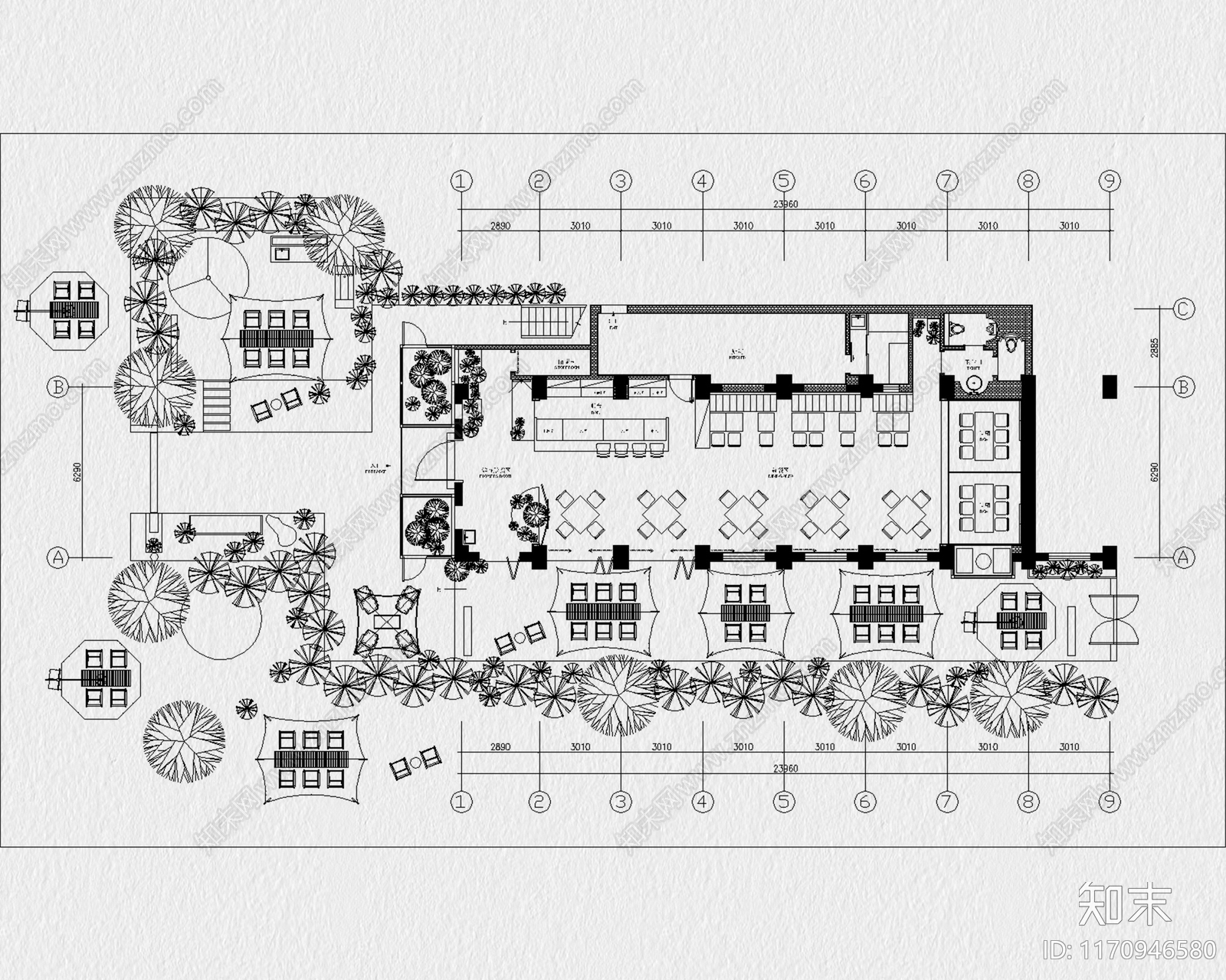 现代其他餐饮空间cad施工图下载【ID:1170946580】