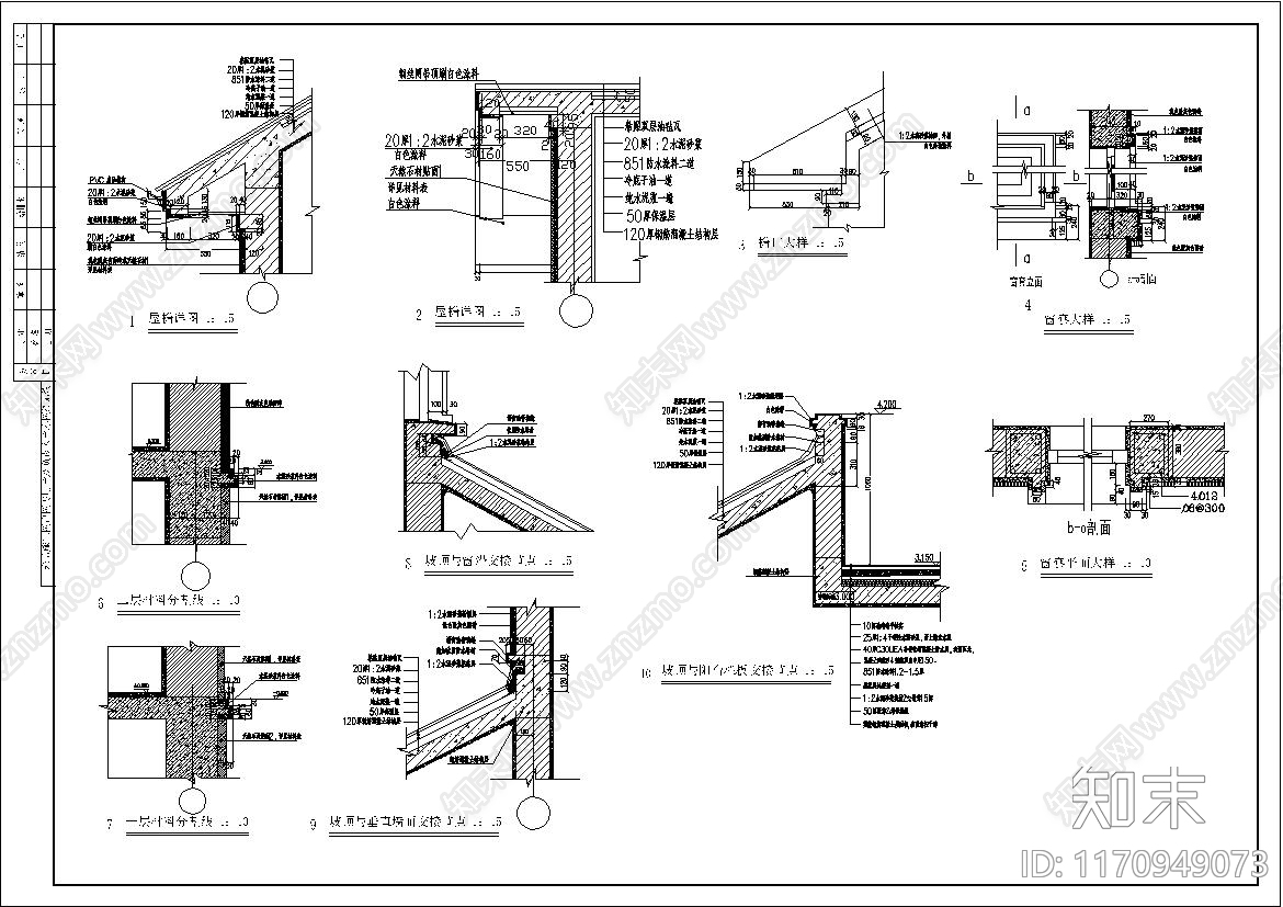 欧式别墅建筑cad施工图下载【ID:1170949073】