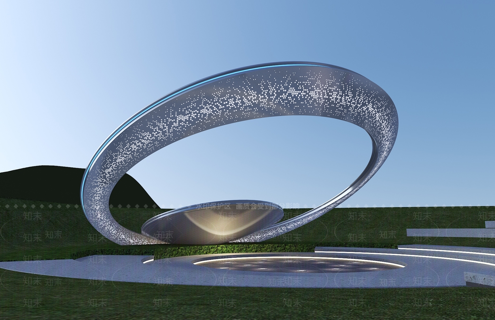 现代广场景观3D模型下载【ID:1170953838】