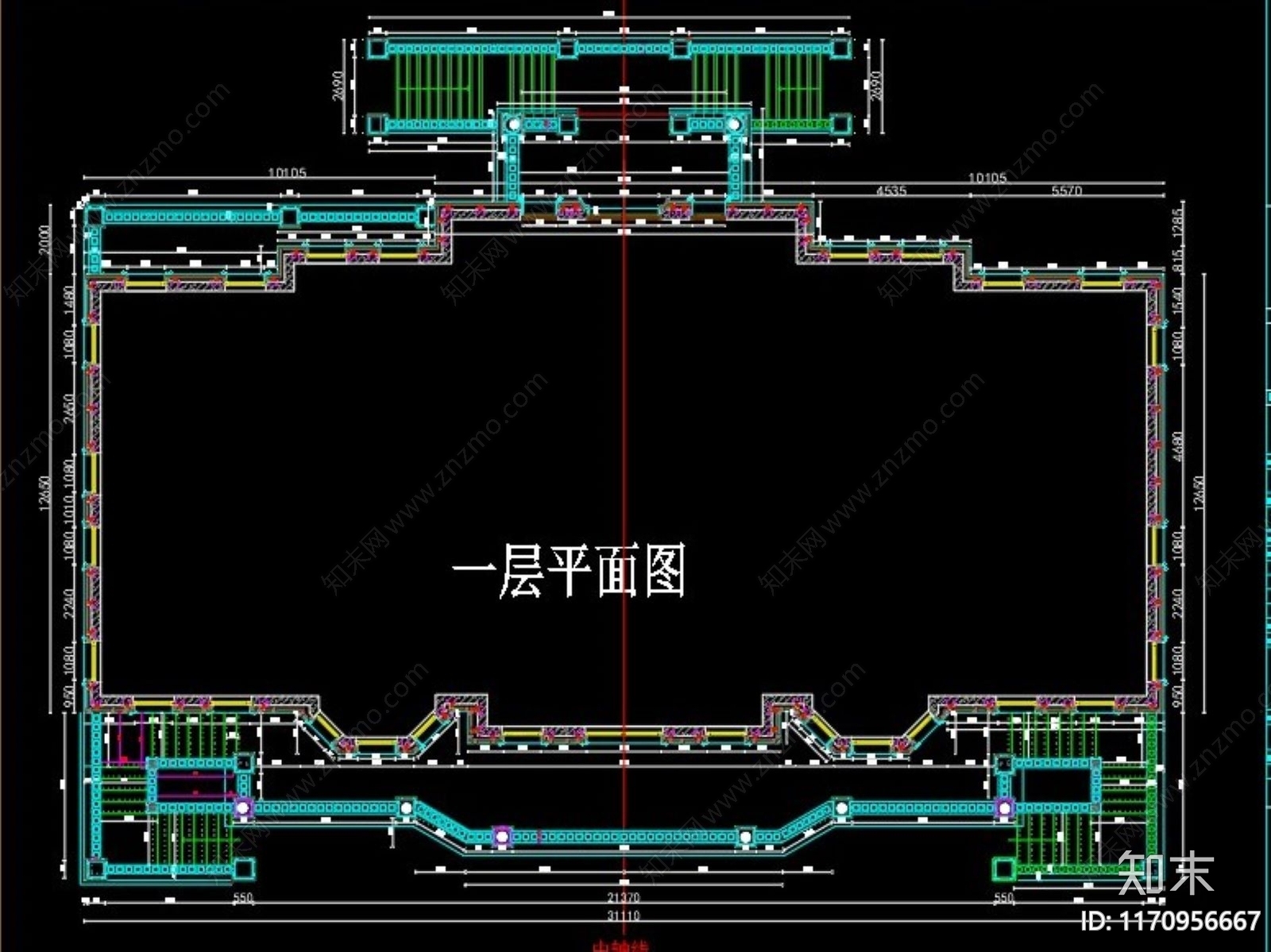 法式别墅建筑cad施工图下载【ID:1170956667】