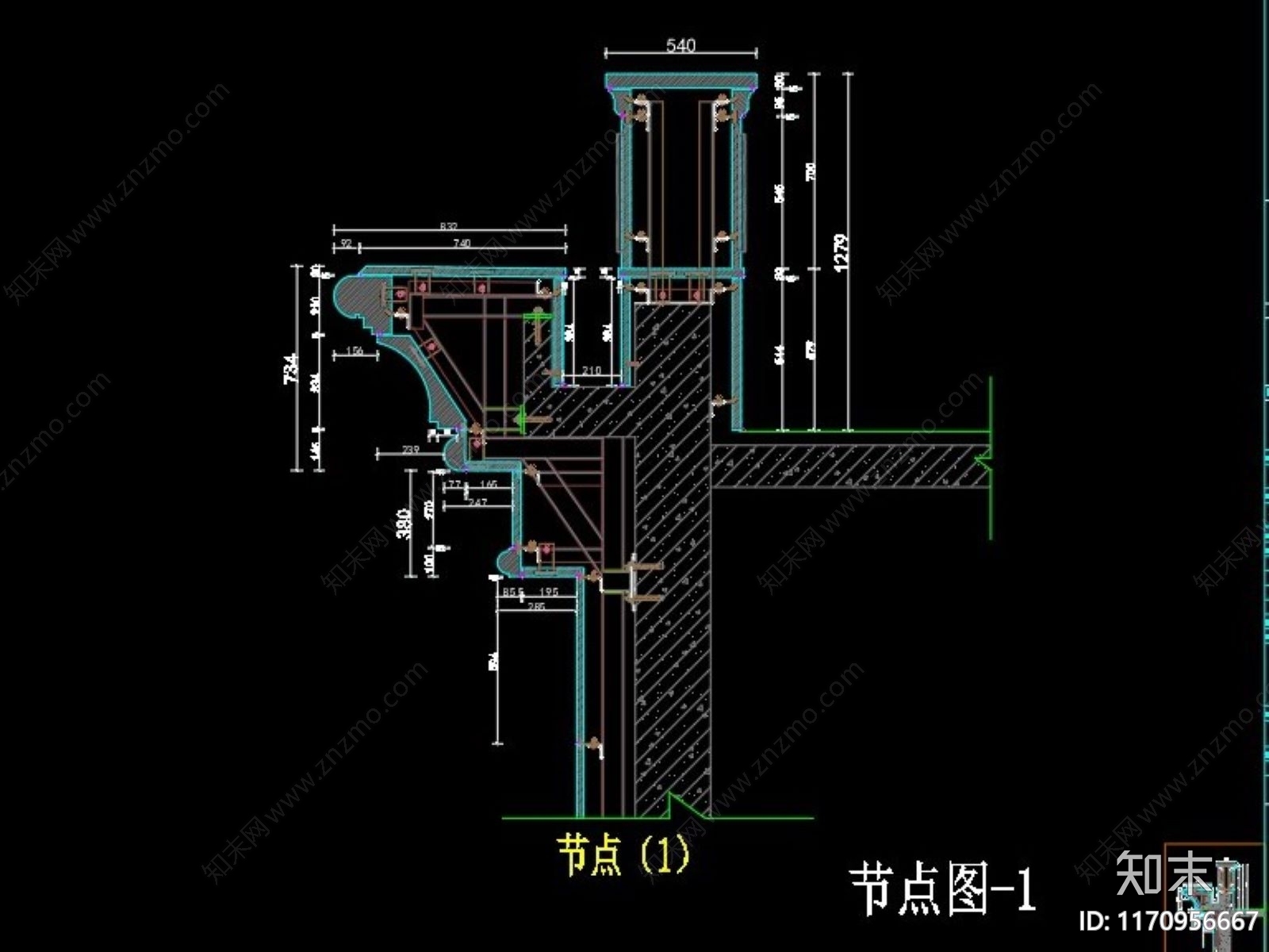 法式别墅建筑cad施工图下载【ID:1170956667】