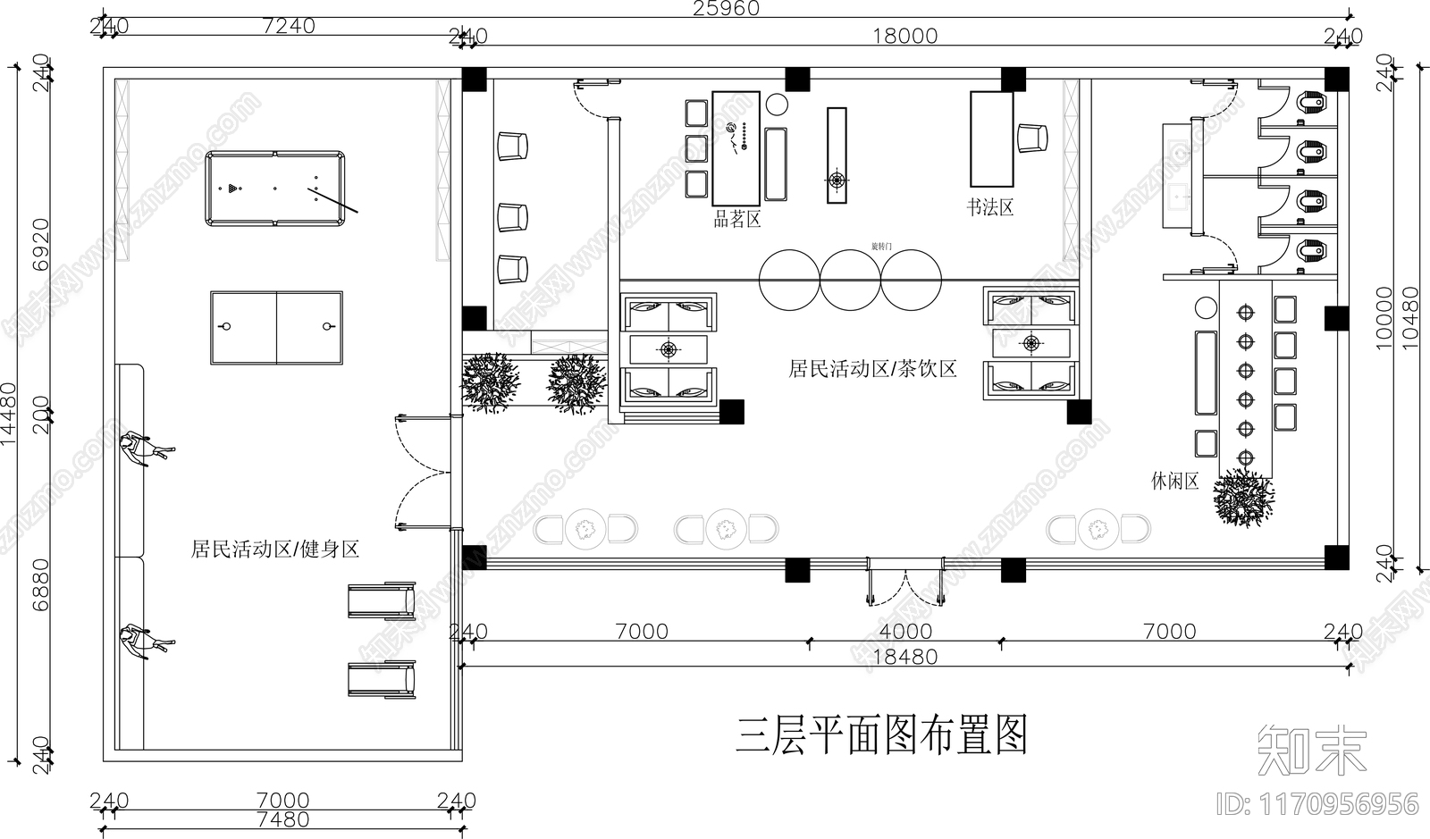 中式活动中心施工图下载【ID:1170956956】