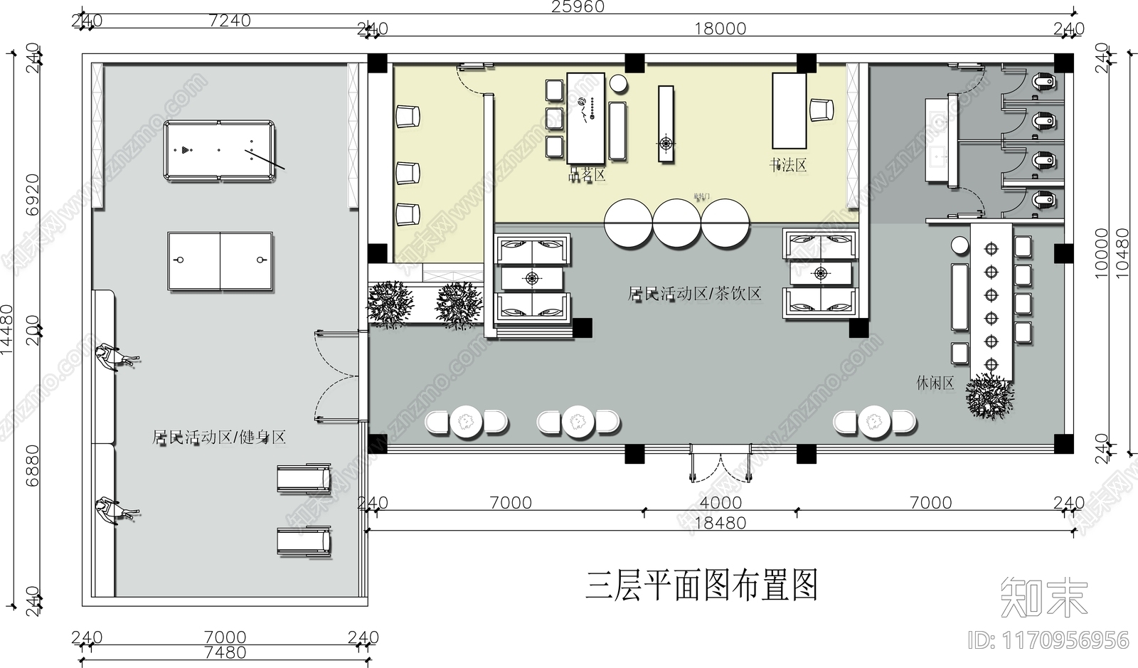 中式活动中心施工图下载【ID:1170956956】