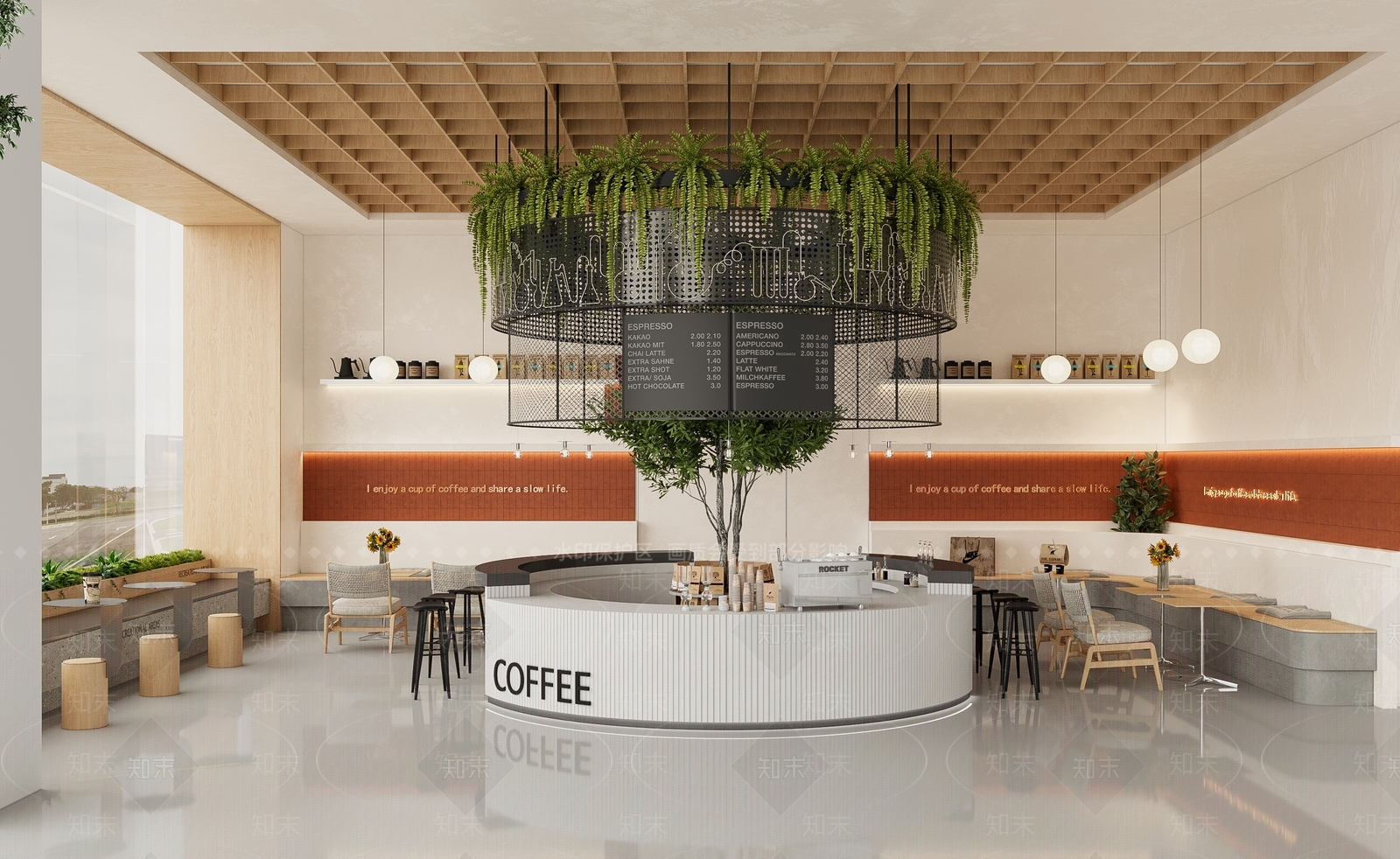 现代简约咖啡厅3D模型下载【ID:1170968039】