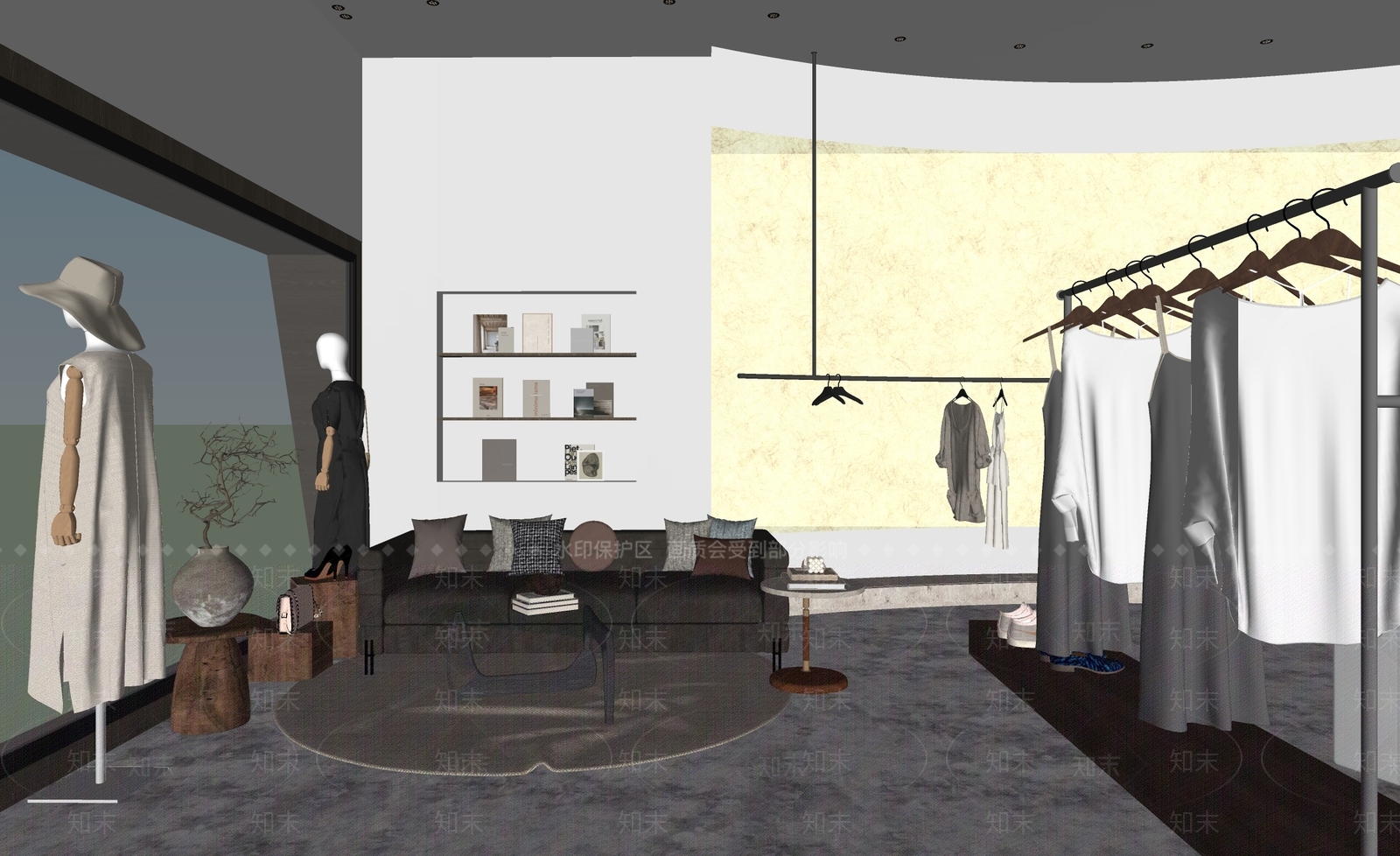 现代服装店SU模型下载【ID:1170959507】