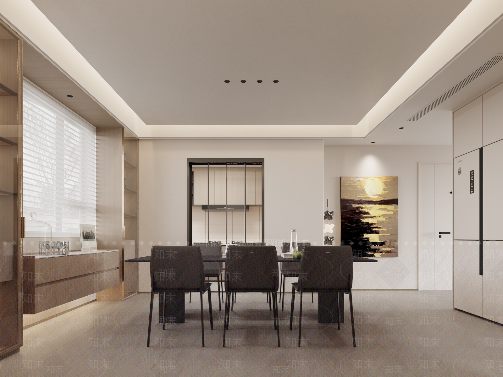 木质餐边柜餐边柜3D模型下载【ID:1227340533】