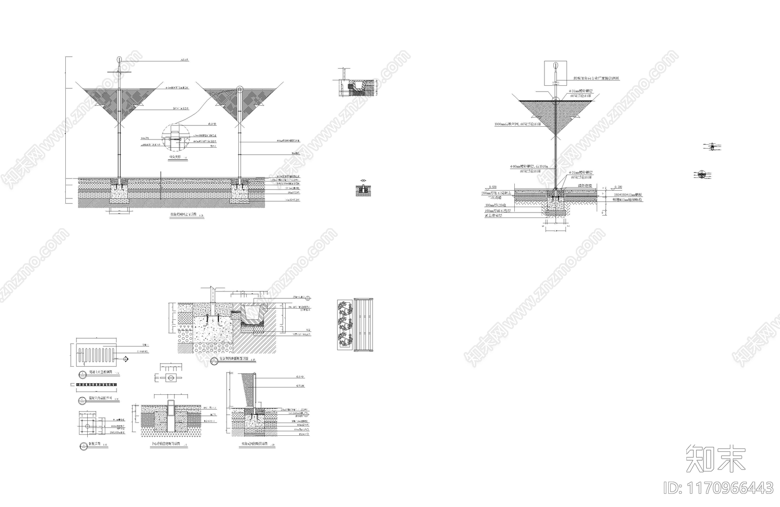 现代其他景观cad施工图下载【ID:1170966443】