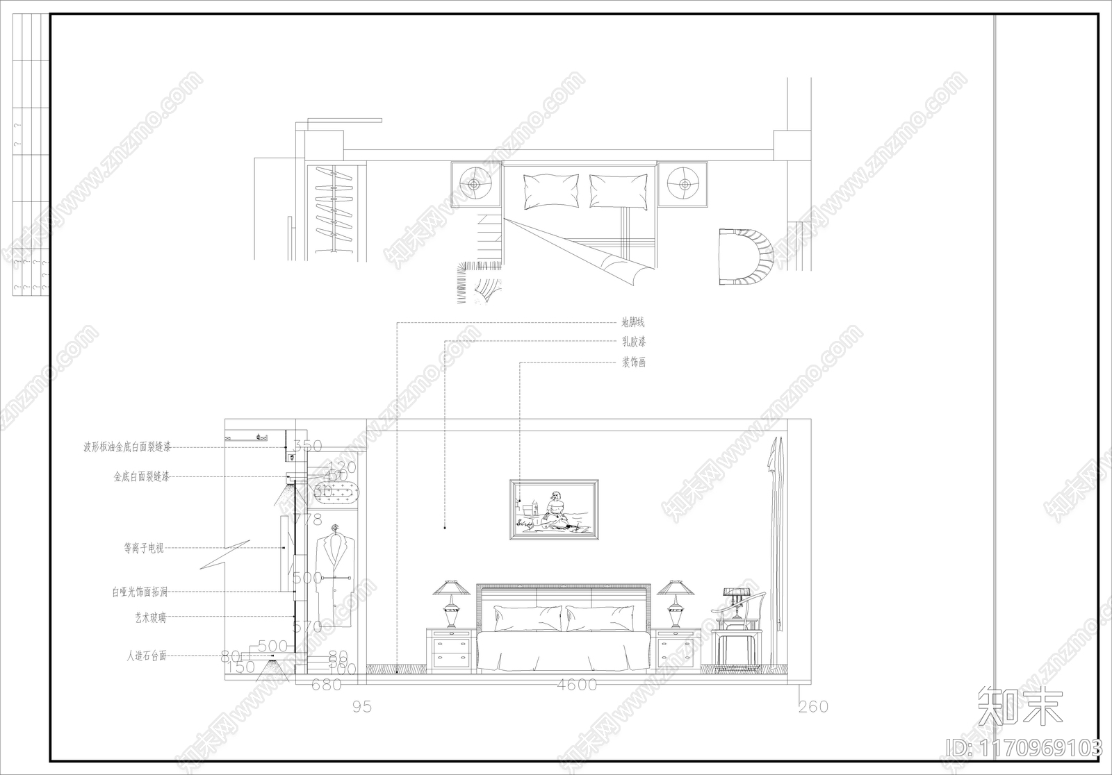 简欧别墅建筑cad施工图下载【ID:1170969103】