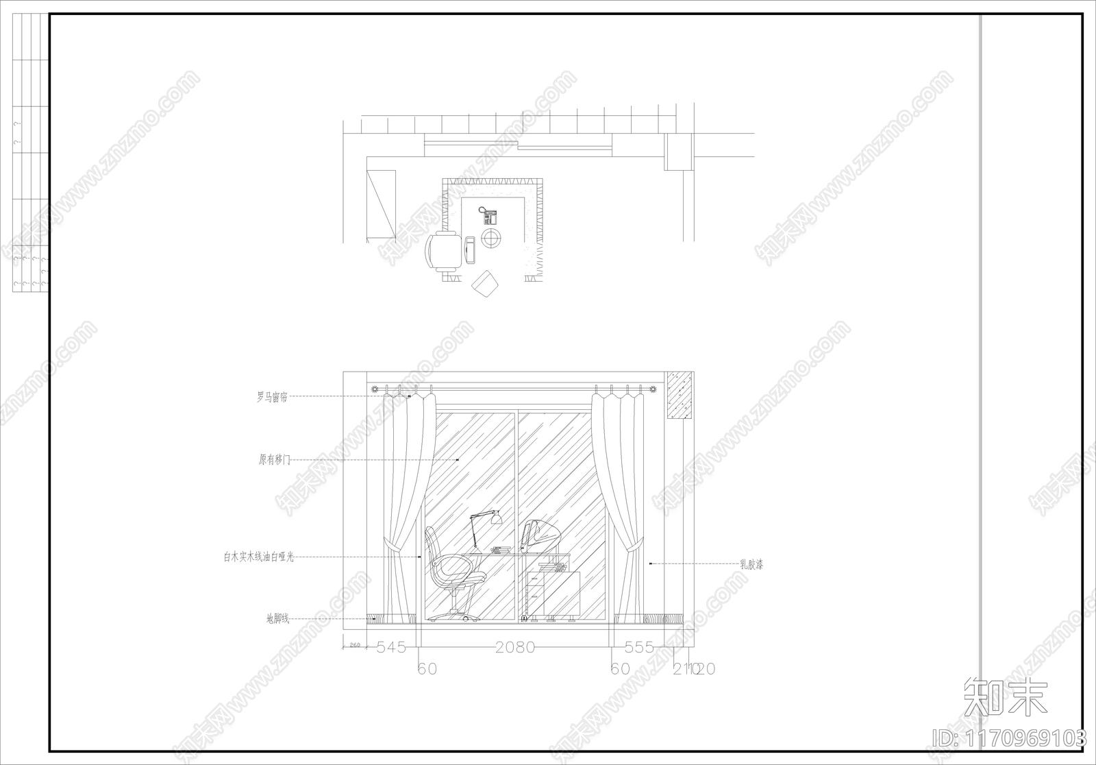 简欧别墅建筑cad施工图下载【ID:1170969103】