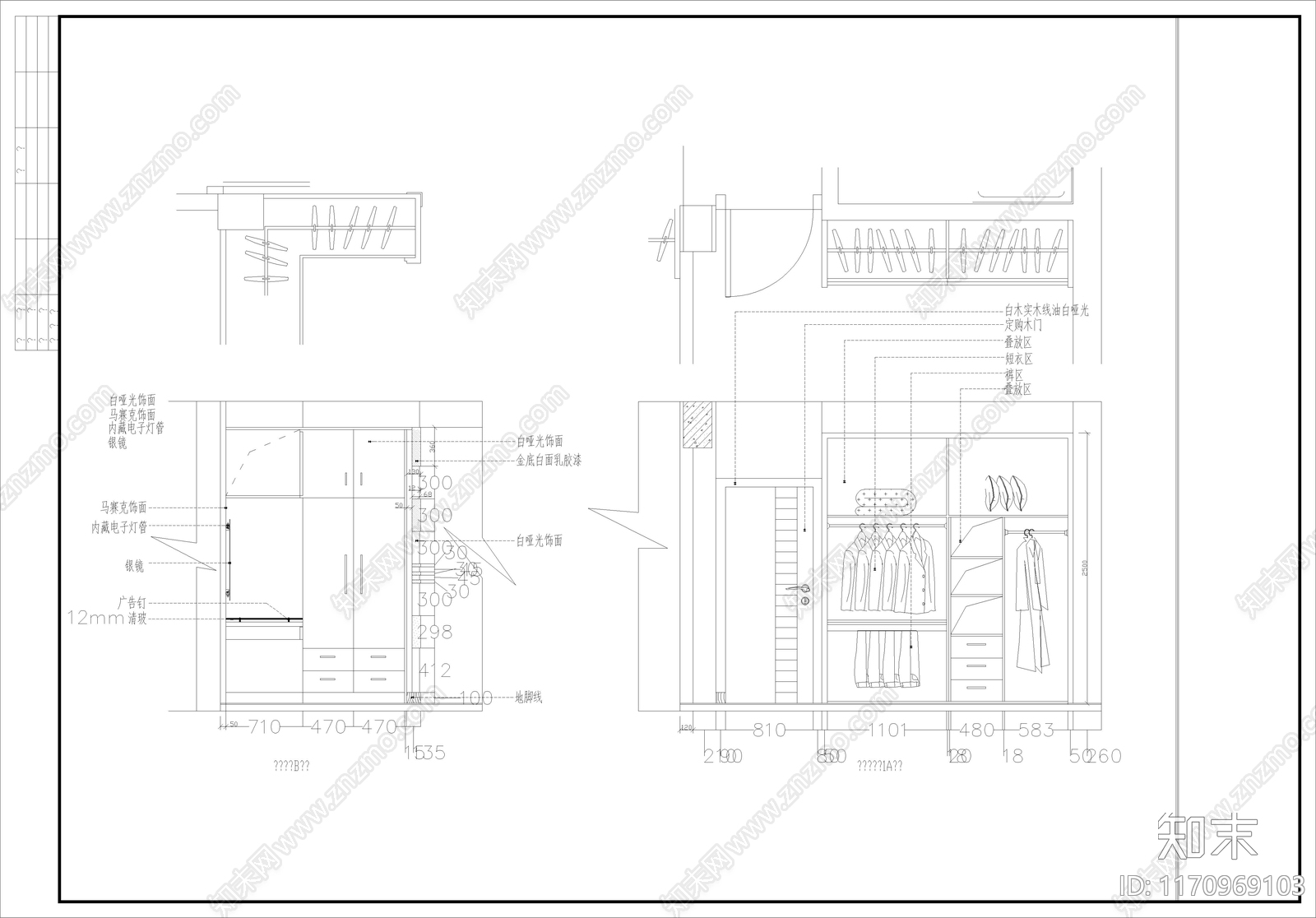 简欧别墅建筑cad施工图下载【ID:1170969103】