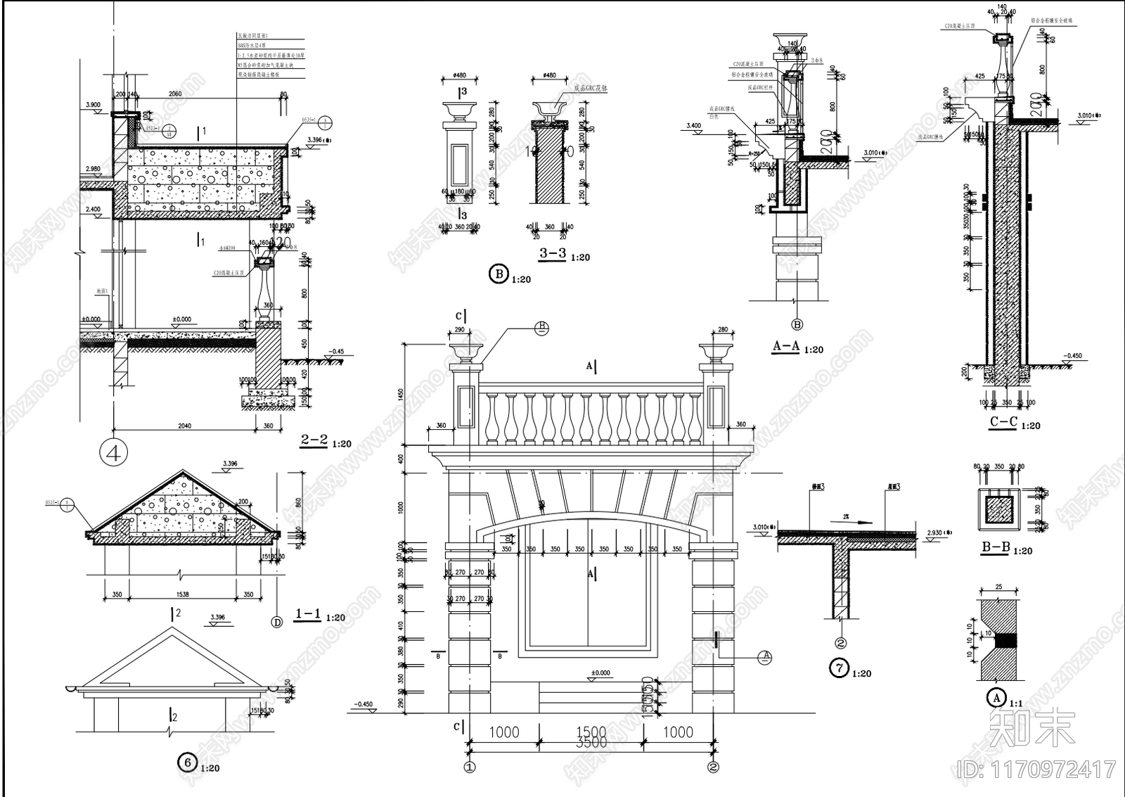 现代别墅建筑cad施工图下载【ID:1170972417】