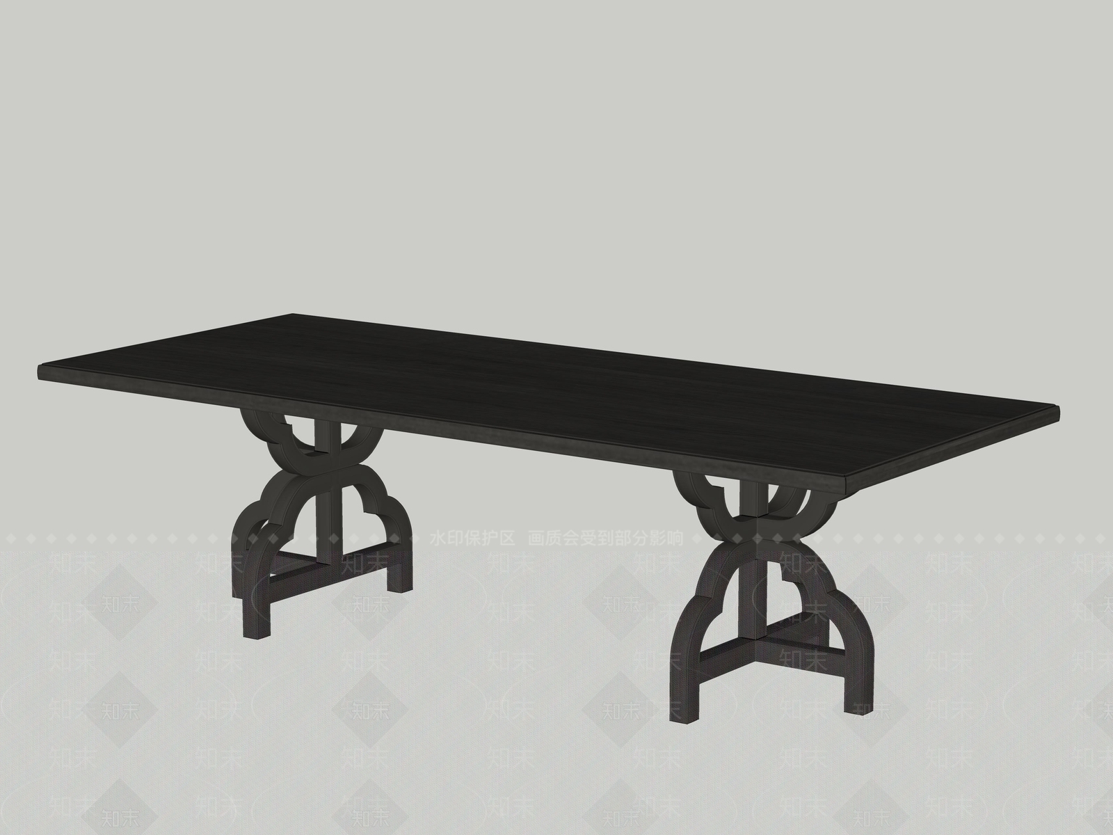 中式复古餐桌SU模型下载【ID:1170970828】