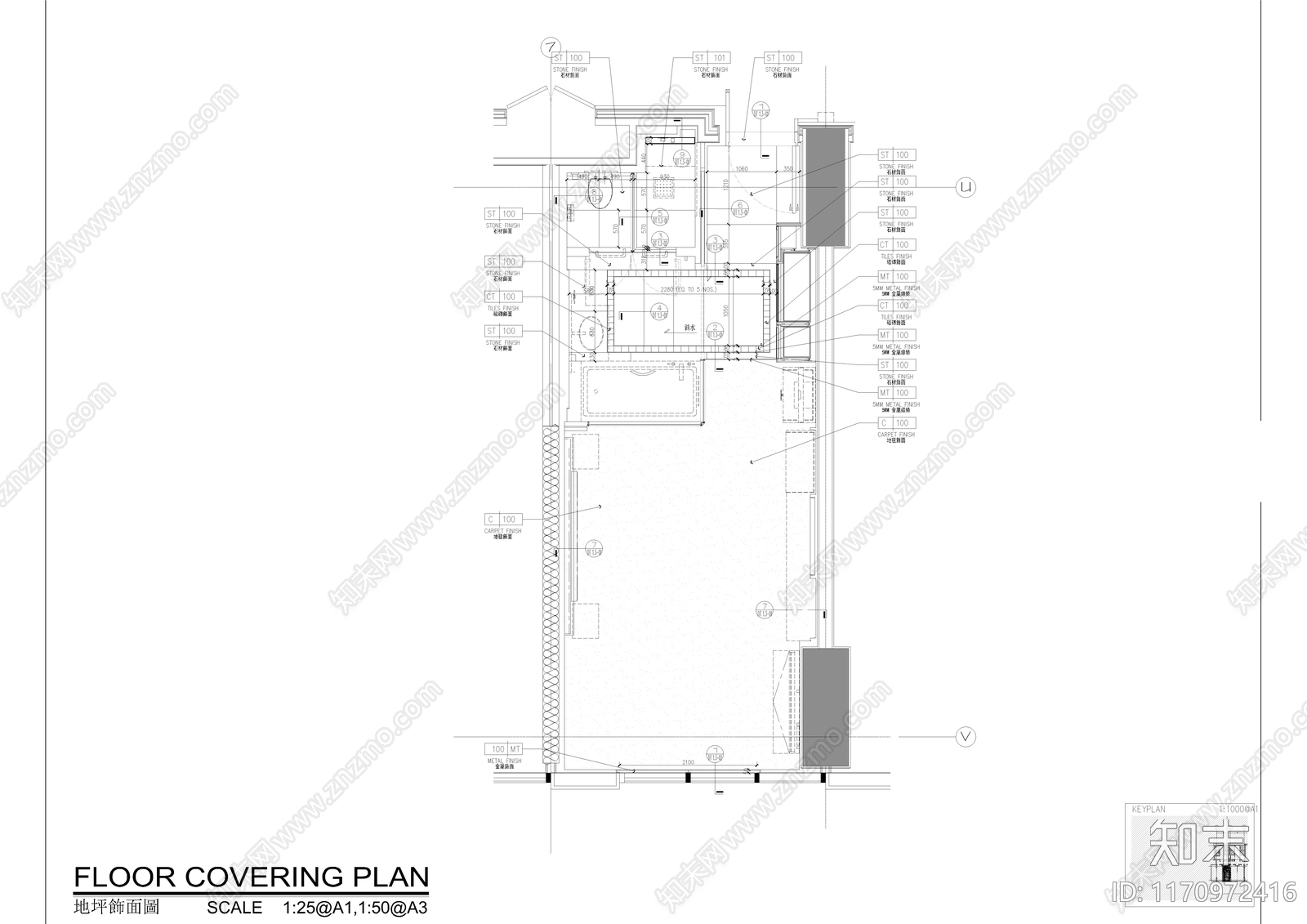 现代酒店cad施工图下载【ID:1170972416】