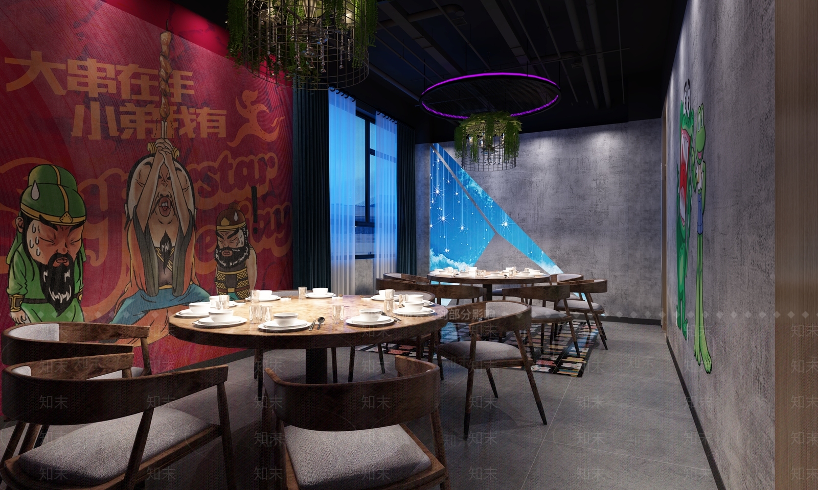 工业现代食堂3D模型下载【ID:1170977238】