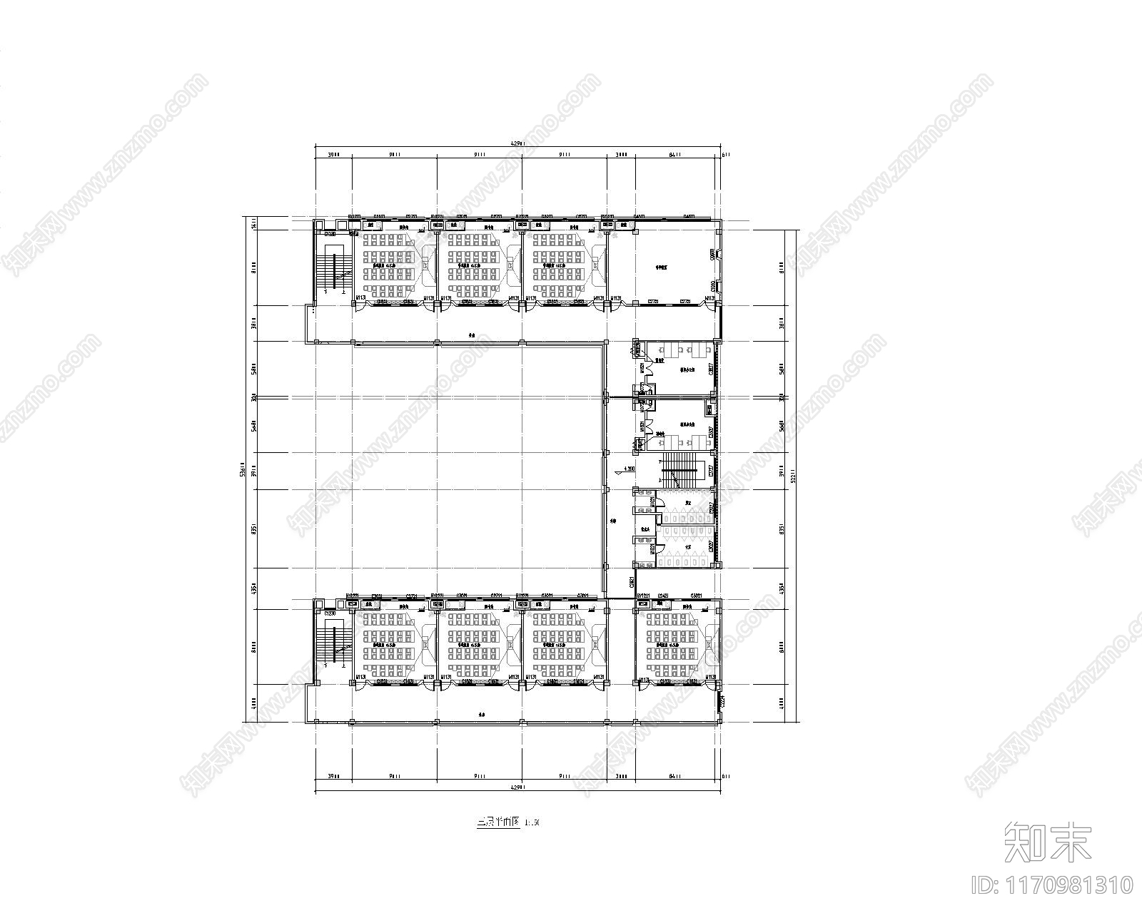 现代学校建筑cad施工图下载【ID:1170981310】