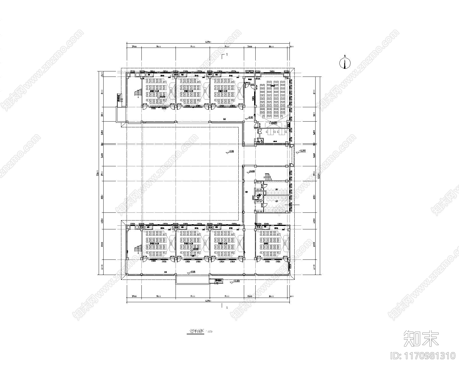 现代学校建筑cad施工图下载【ID:1170981310】