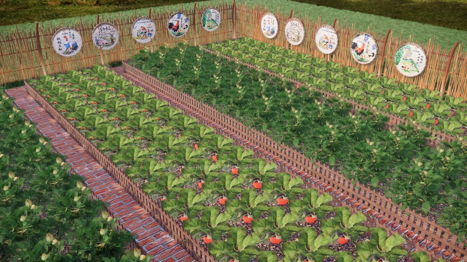 现代景观菜园菜地SU模型下载【ID:1170982385】